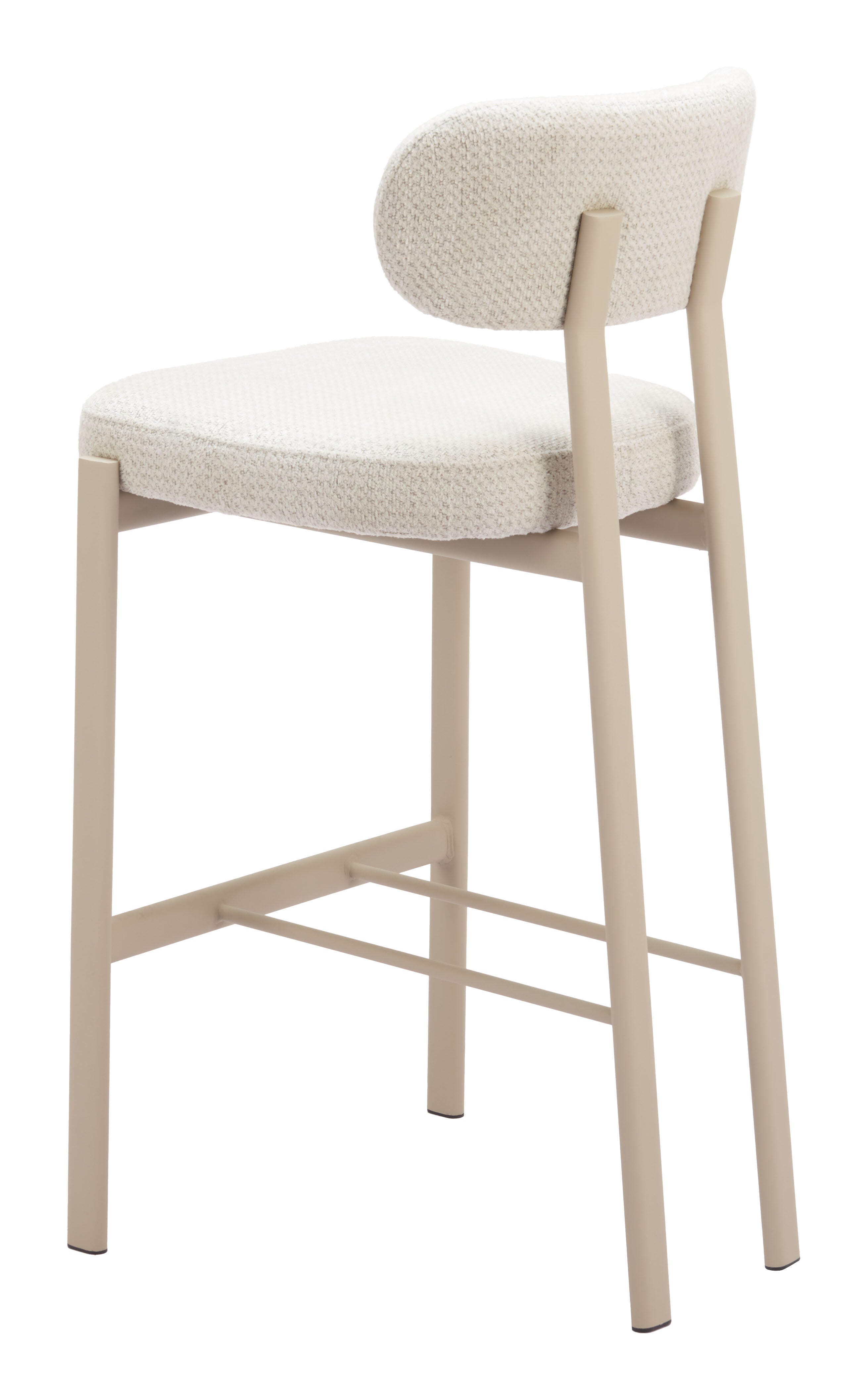Erika Home Aurea Bar Height Bar Stool (Set of 2), Light Gray, large