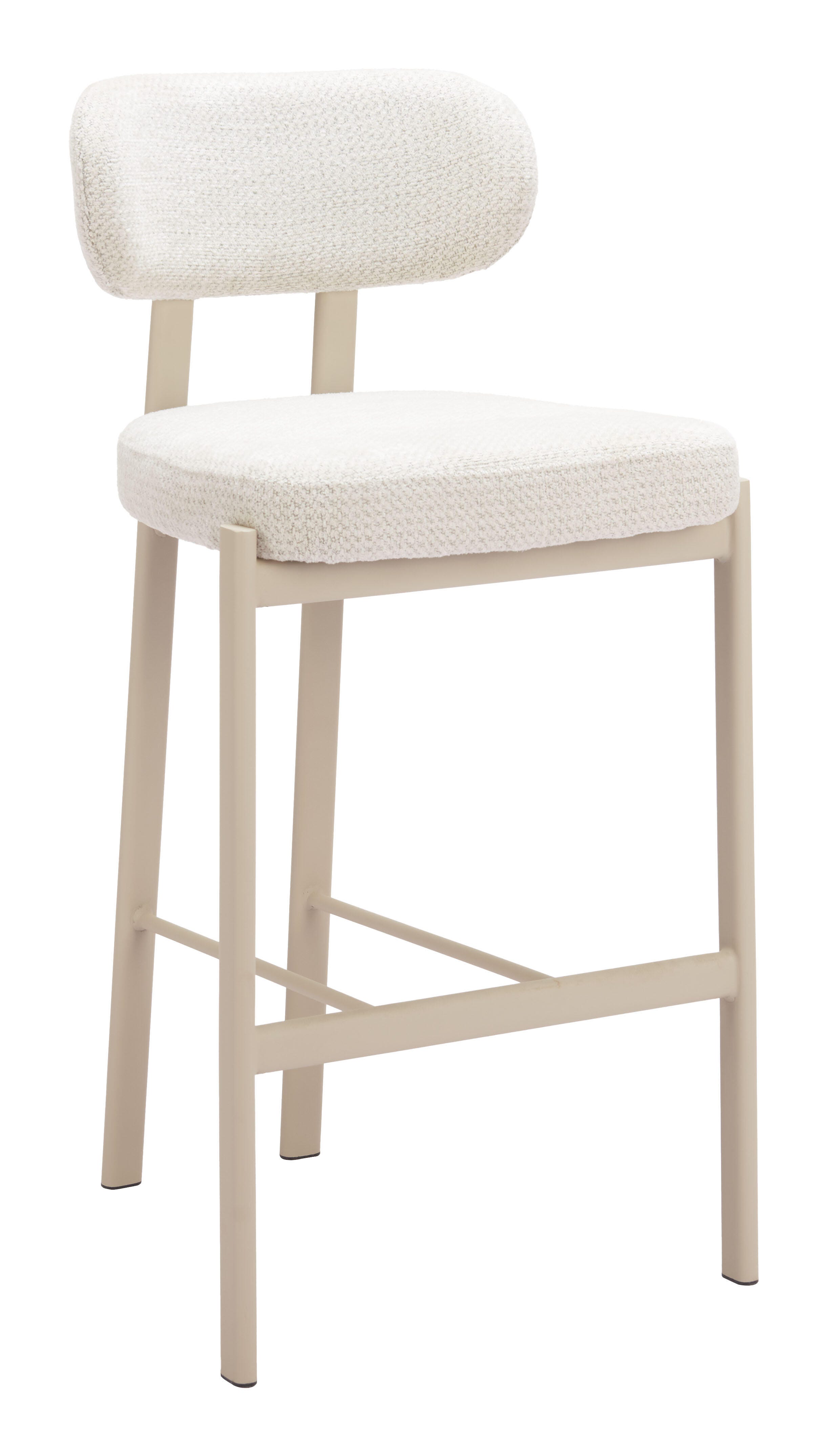 Erika Home Aurea Bar Height Bar Stool (Set of 2), Light Gray, large