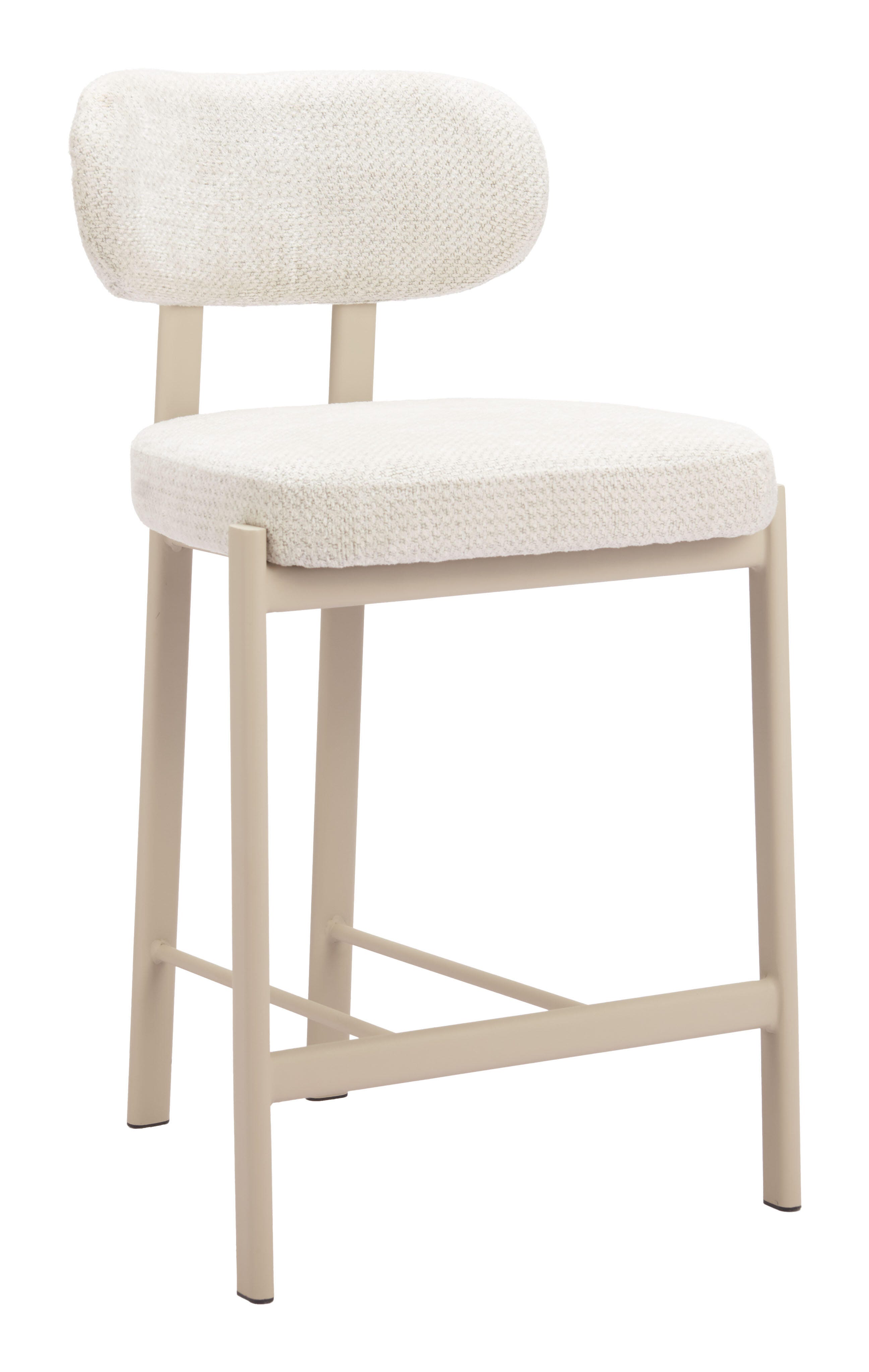 Erika Home Aurea Counter Height Bar Stool (Set of 2), Light Gray, large