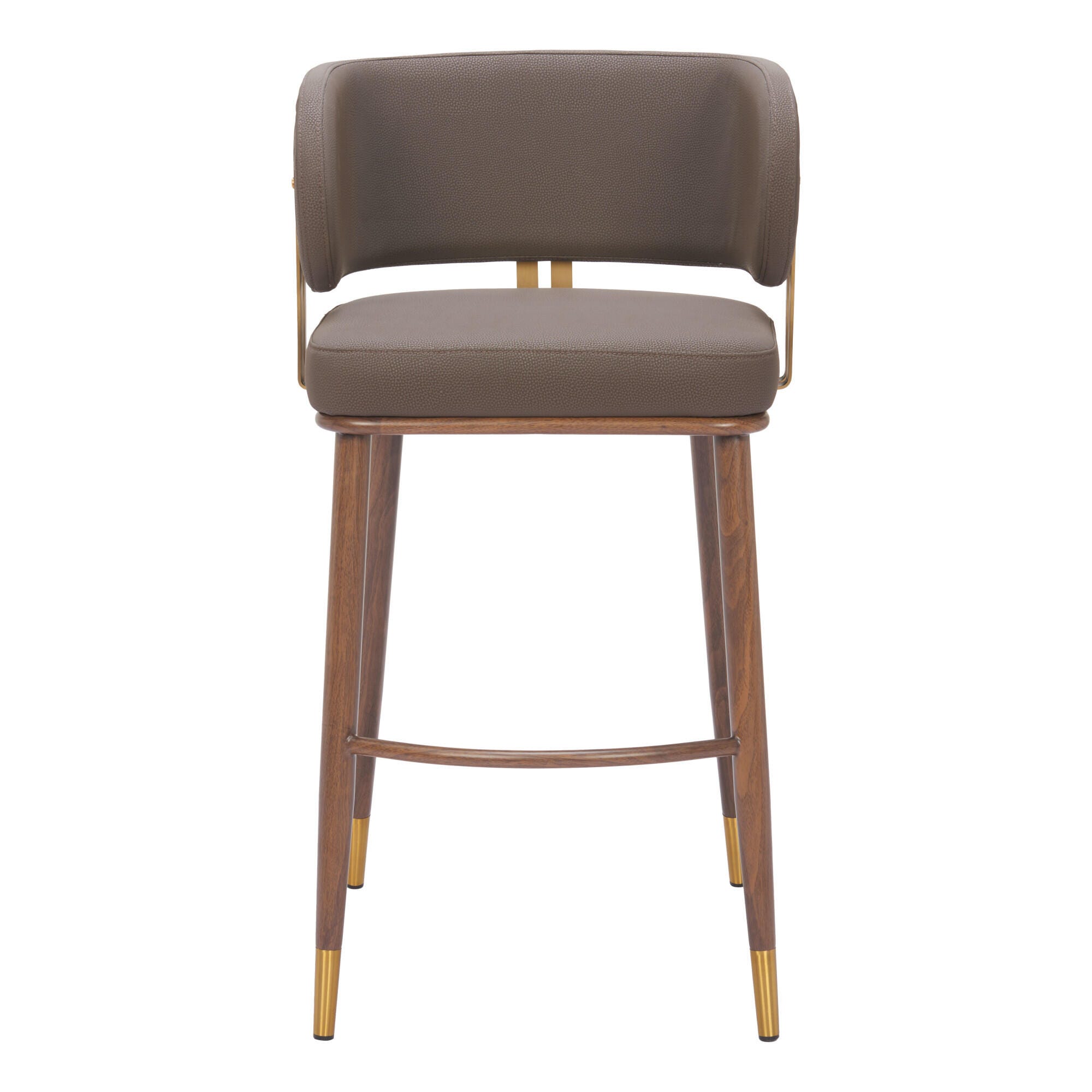 Erika Home Brew Bar Height Bar Stool, Brown/Walnut, large