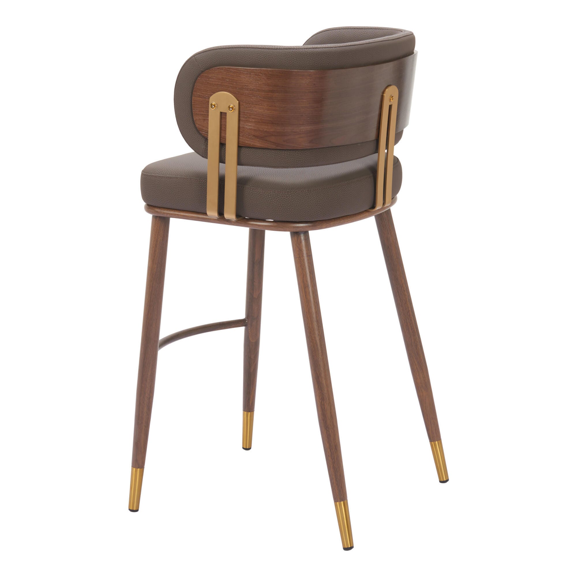 Erika Home Brew Bar Height Bar Stool, Brown/Walnut, large