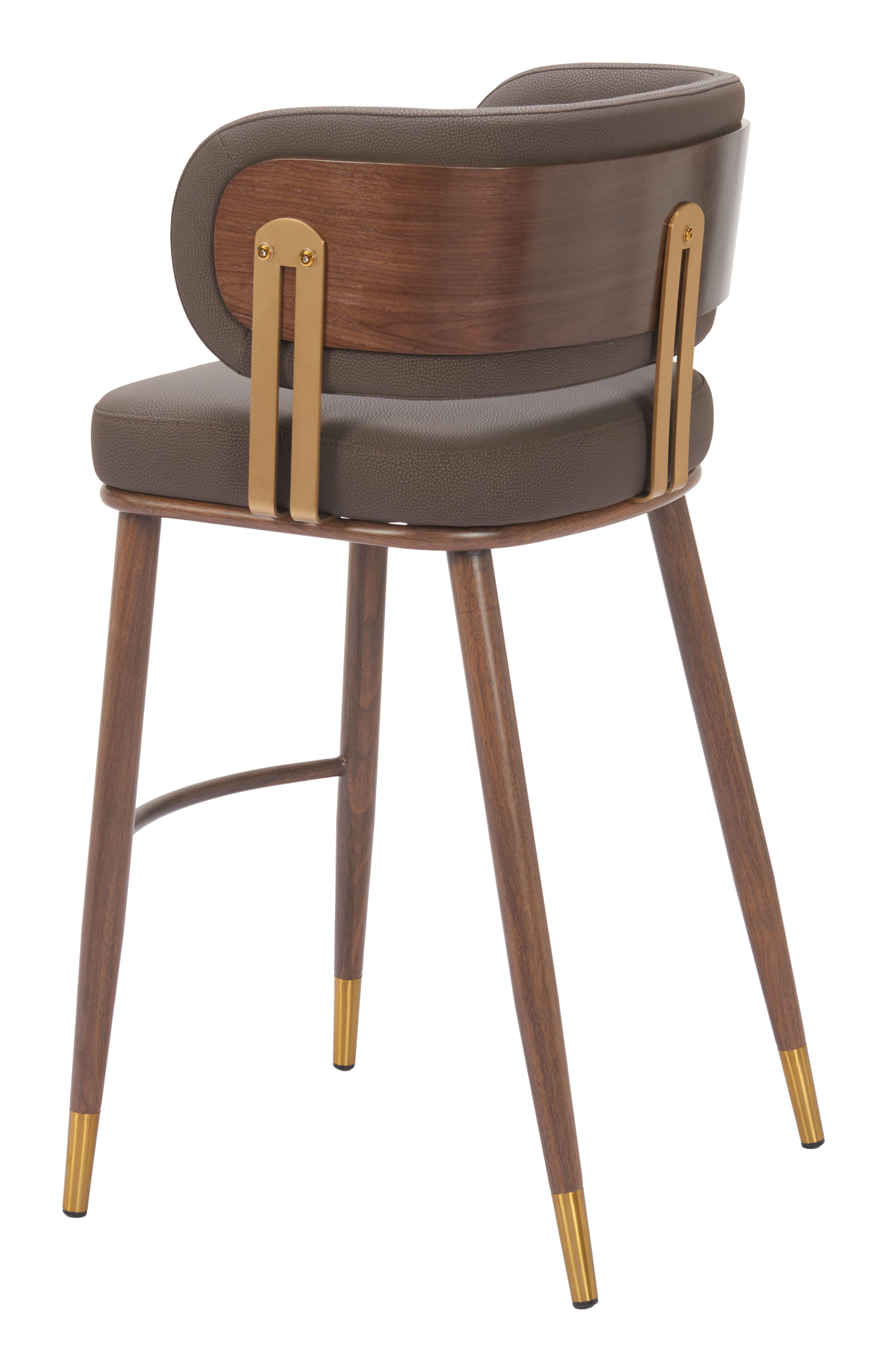 Erika Home Brew Bar Height Bar Stool, Brown/Walnut, large