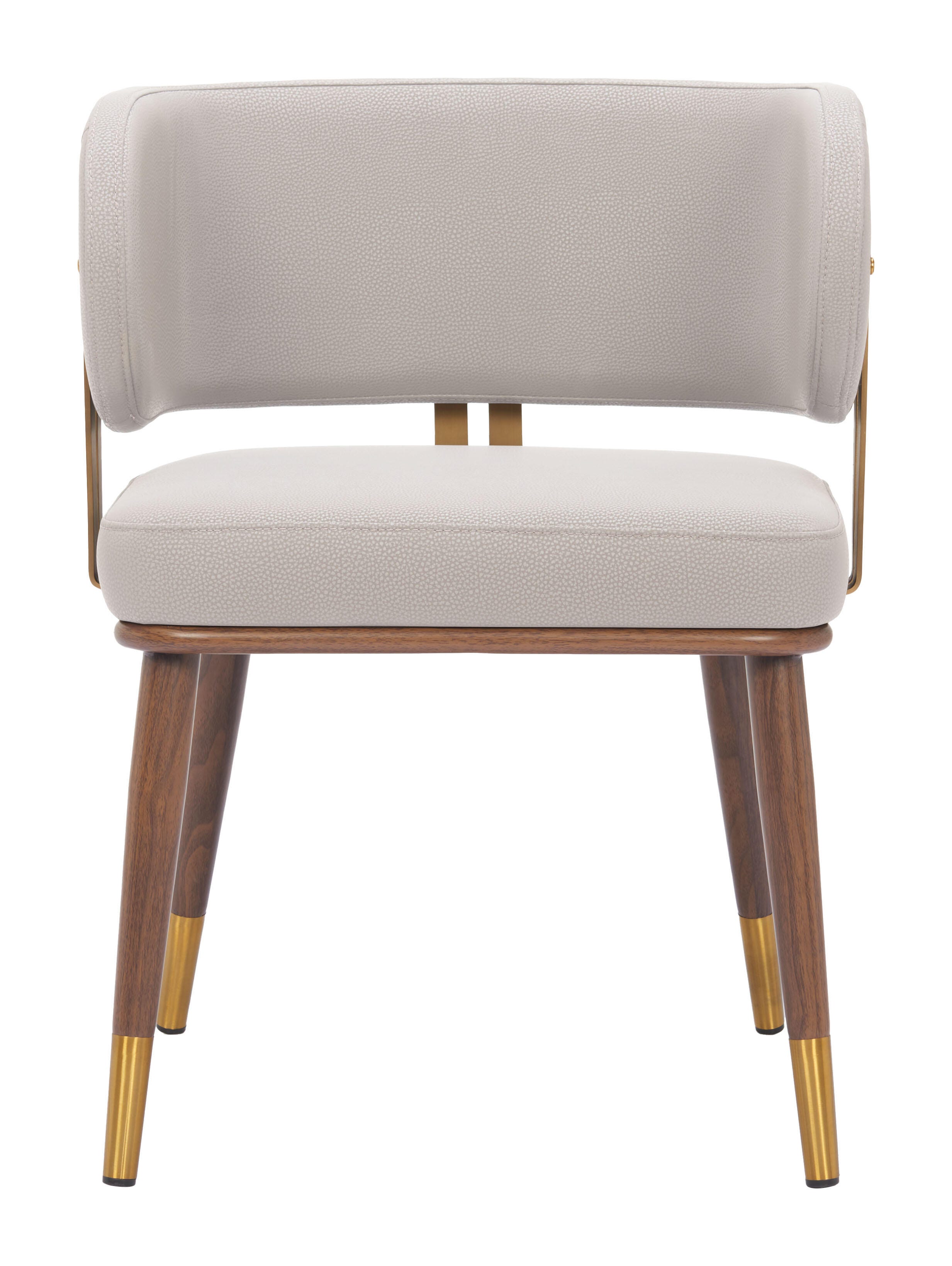 Erika Home Brew Dining Chair, Beige/Walnut, large