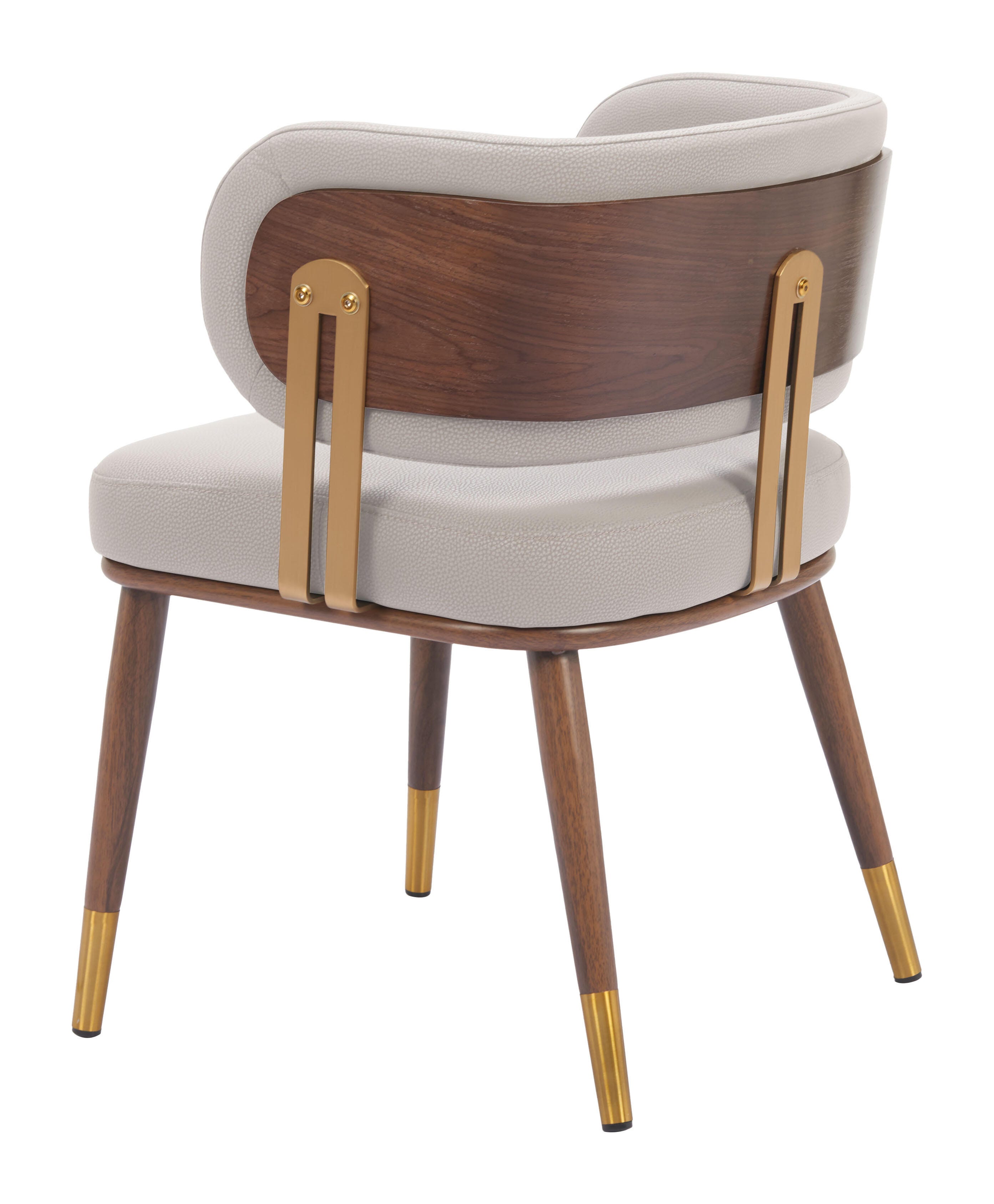 Erika Home Brew Dining Chair, Beige/Walnut, large