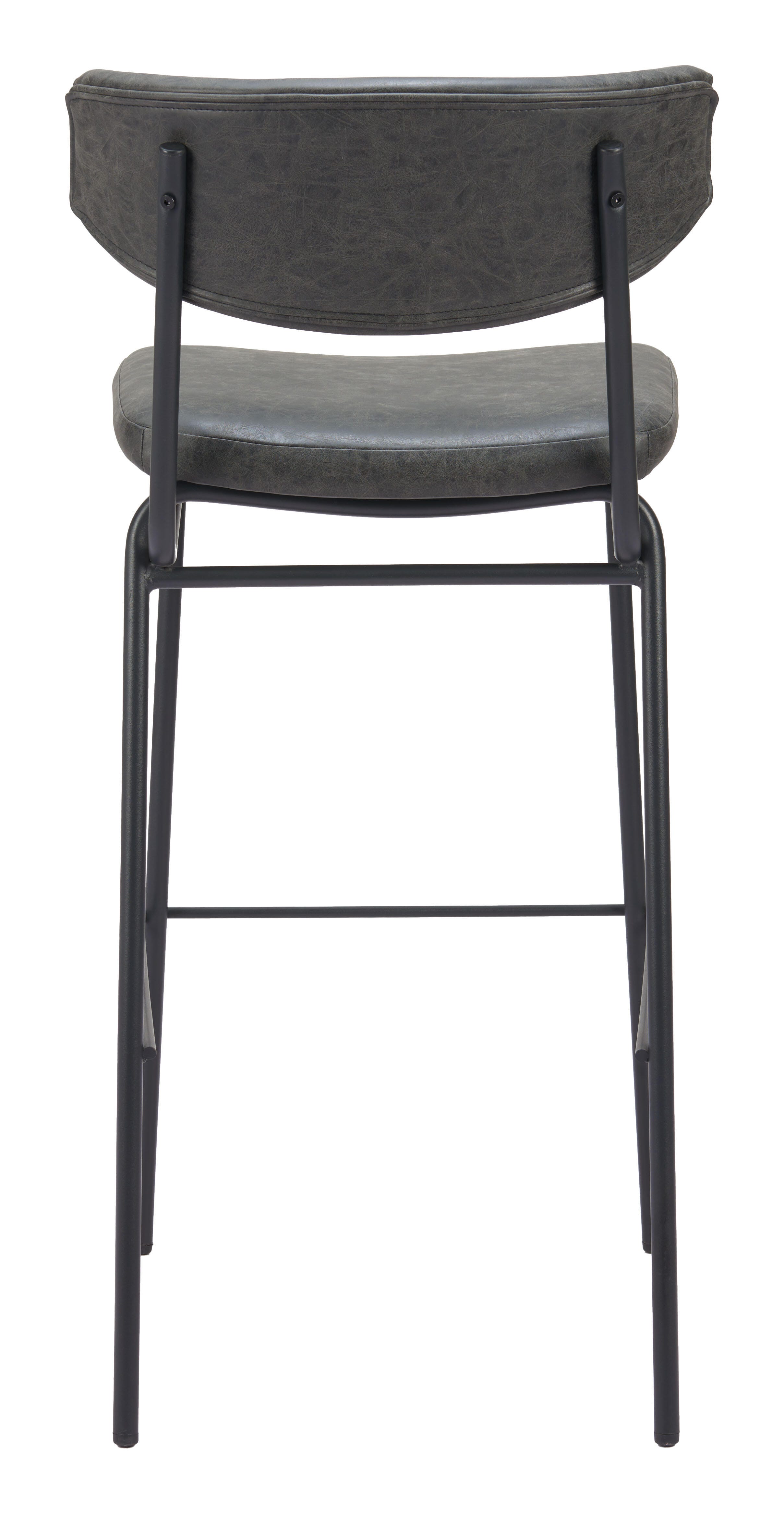 Erika Home Charon Bar Height Bar Stool (Set of 2), Vintage Black, large