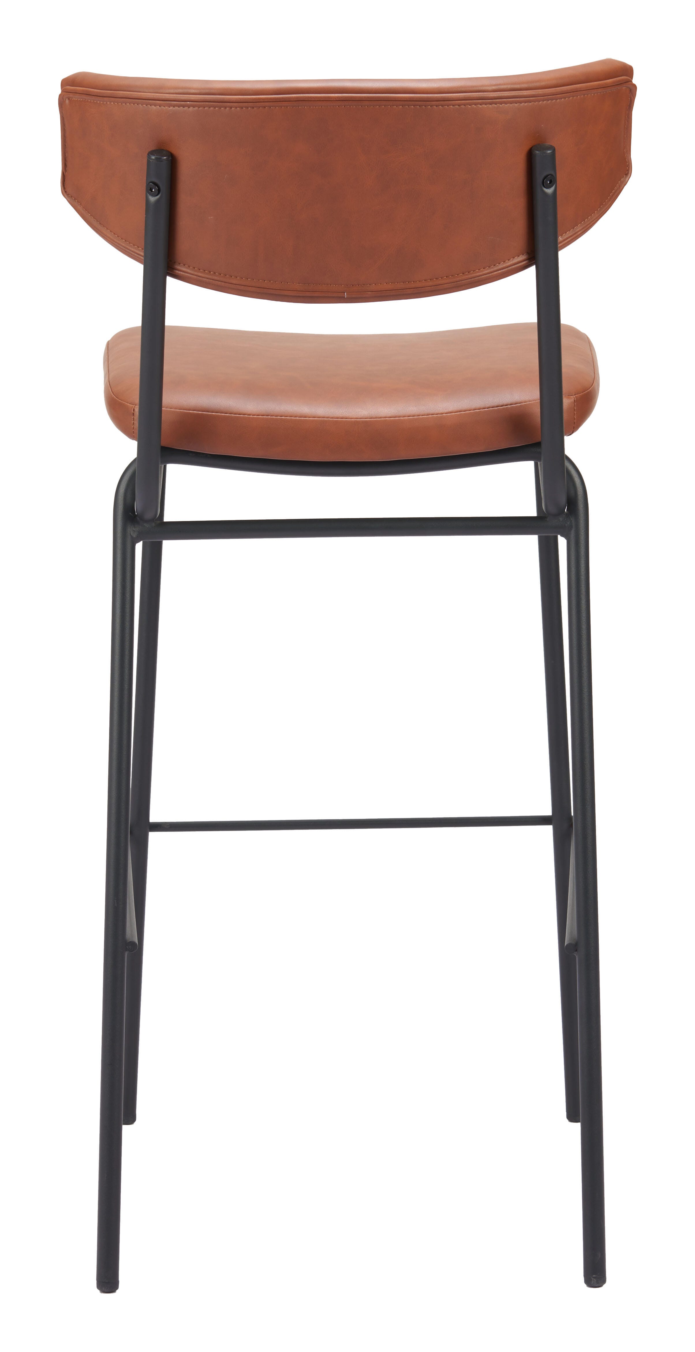 Erika Home Charon Bar Height Bar Stool (Set of 2), Vintage Brown, large