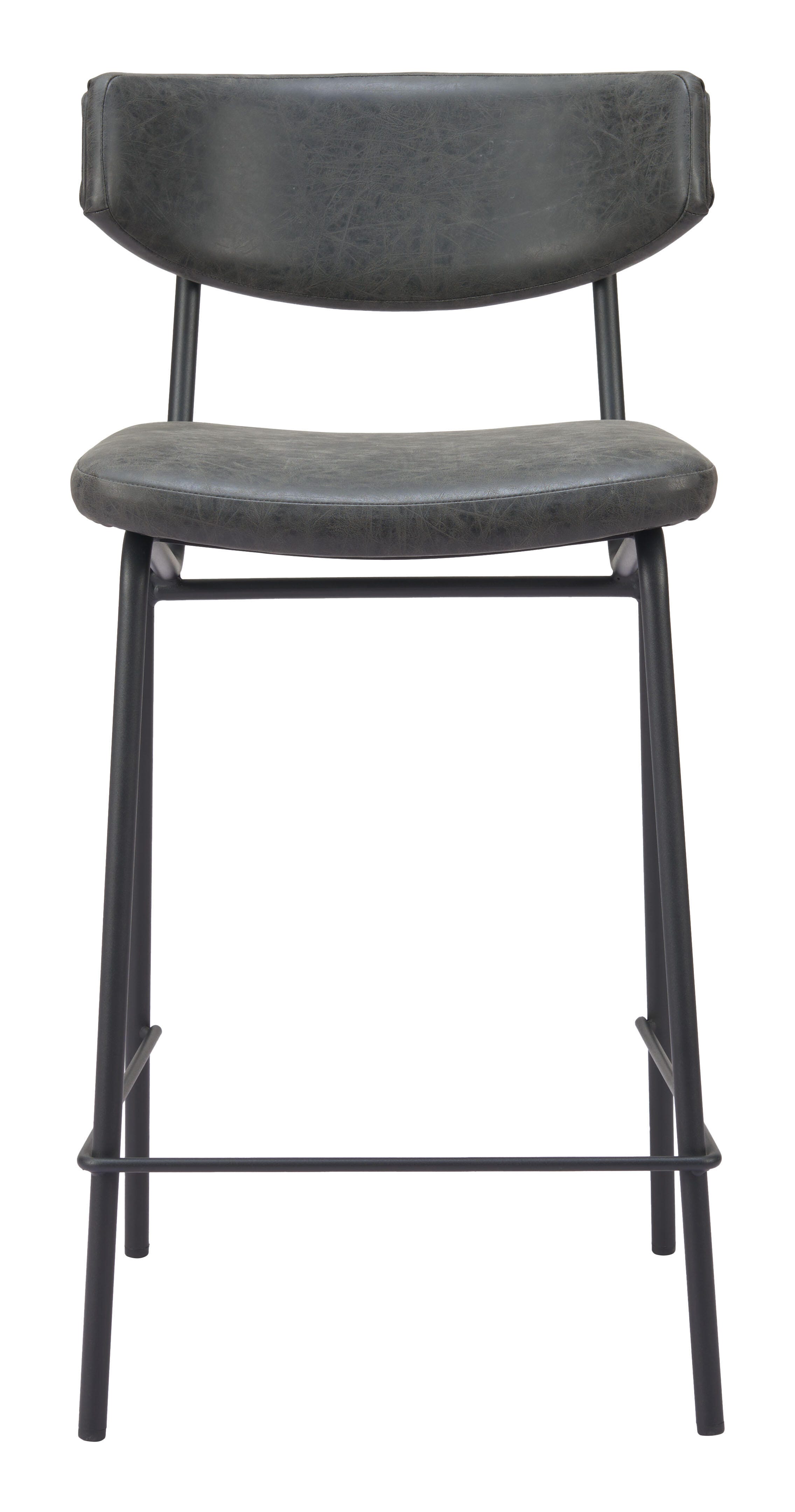 Erika Home Charon Counter Height Bar Stool (Set of 2), Vintage Black, large