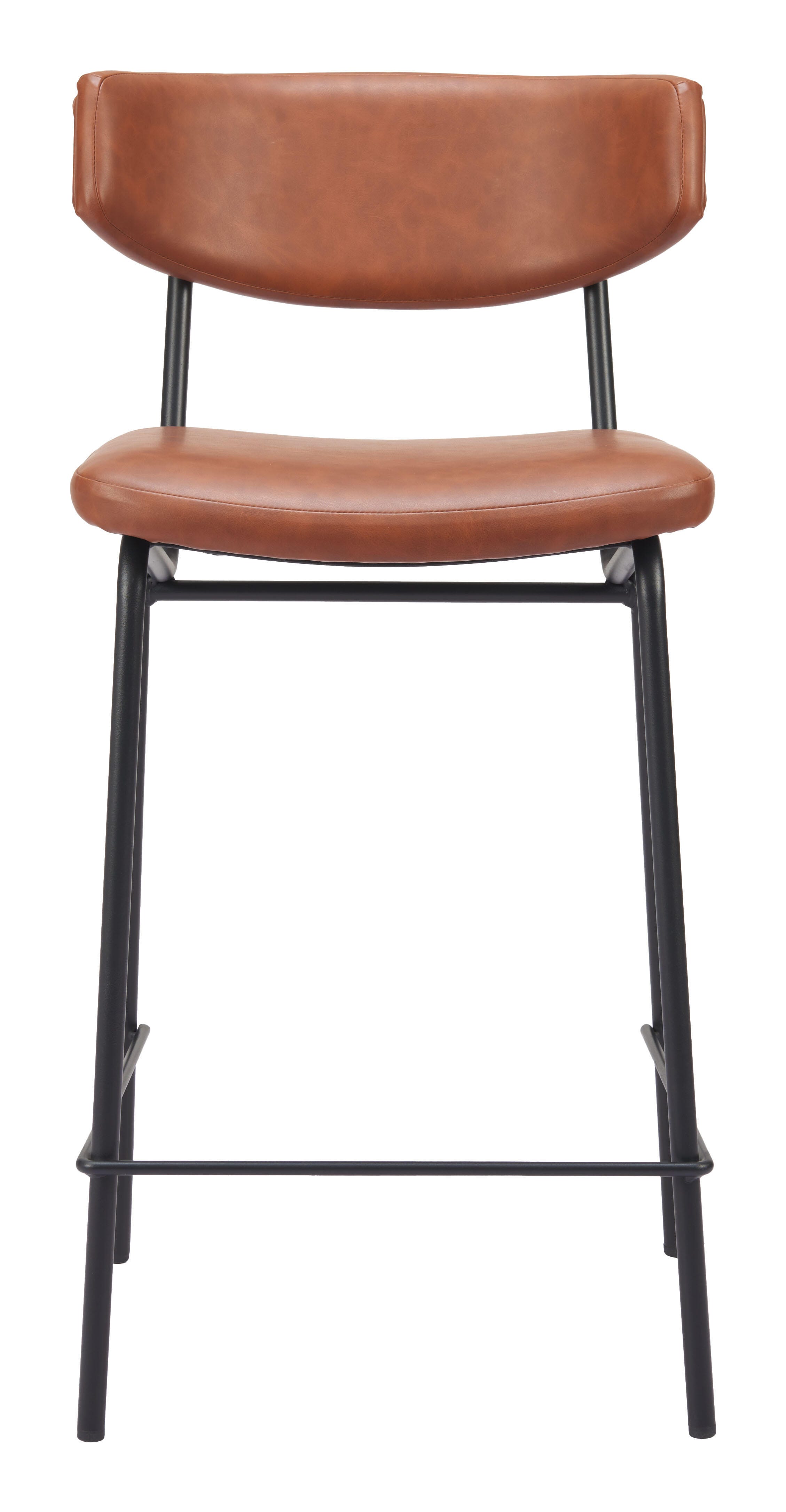 Erika Home Charon Counter Height Bar Stool (Set of 2), Vintage Brown, large
