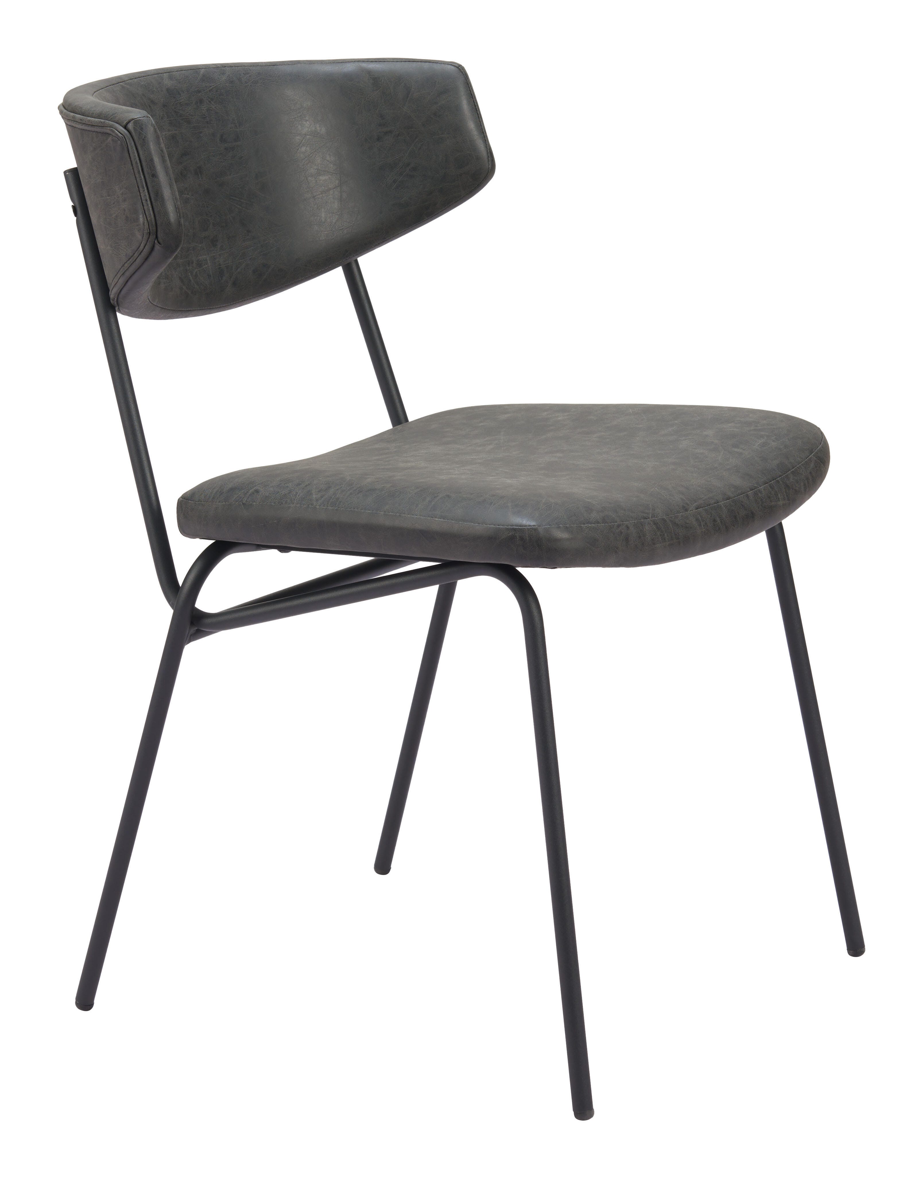 Erika Home Charon Dining Chair, Vintage Black, large