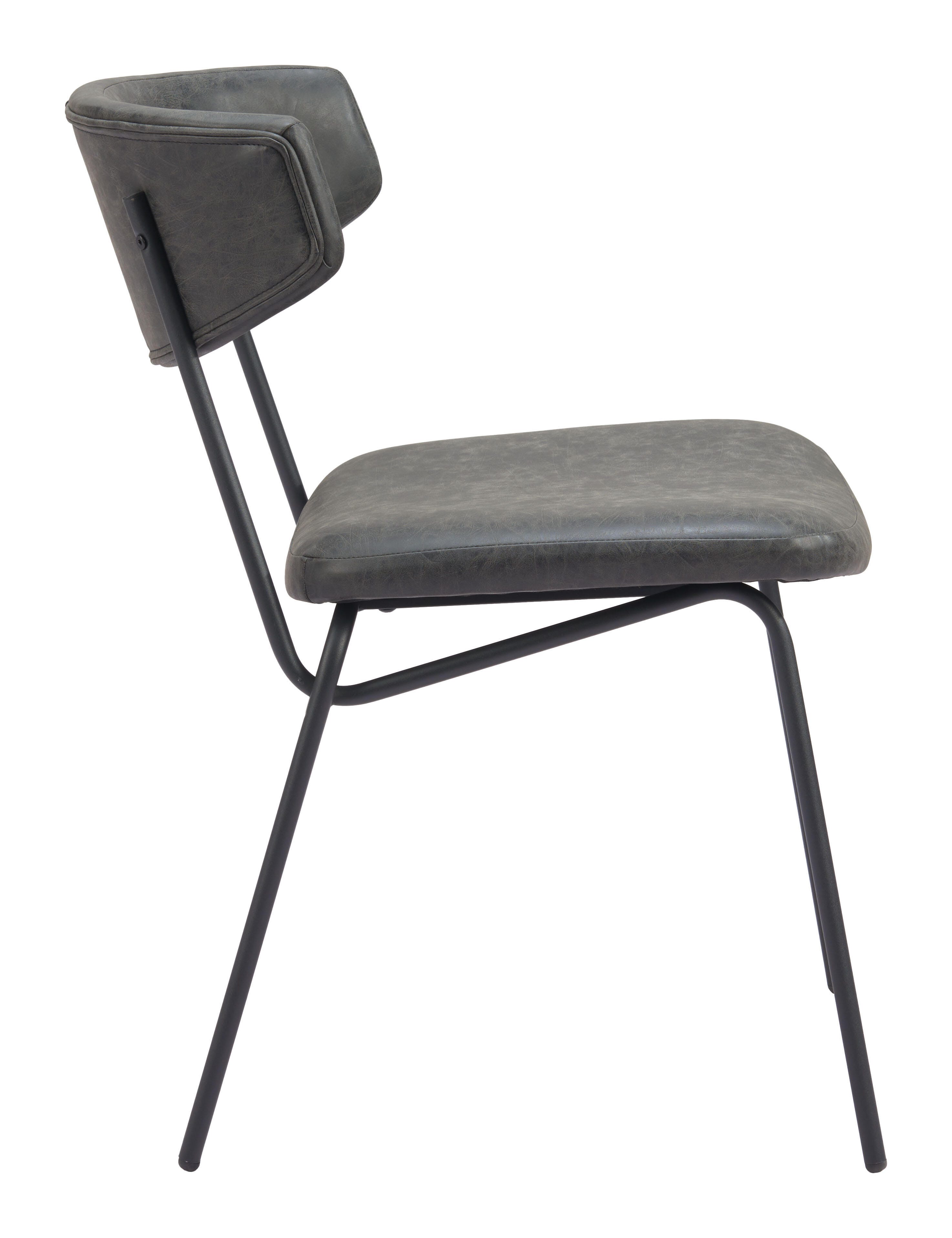 Erika Home Charon Dining Chair, Vintage Black, large