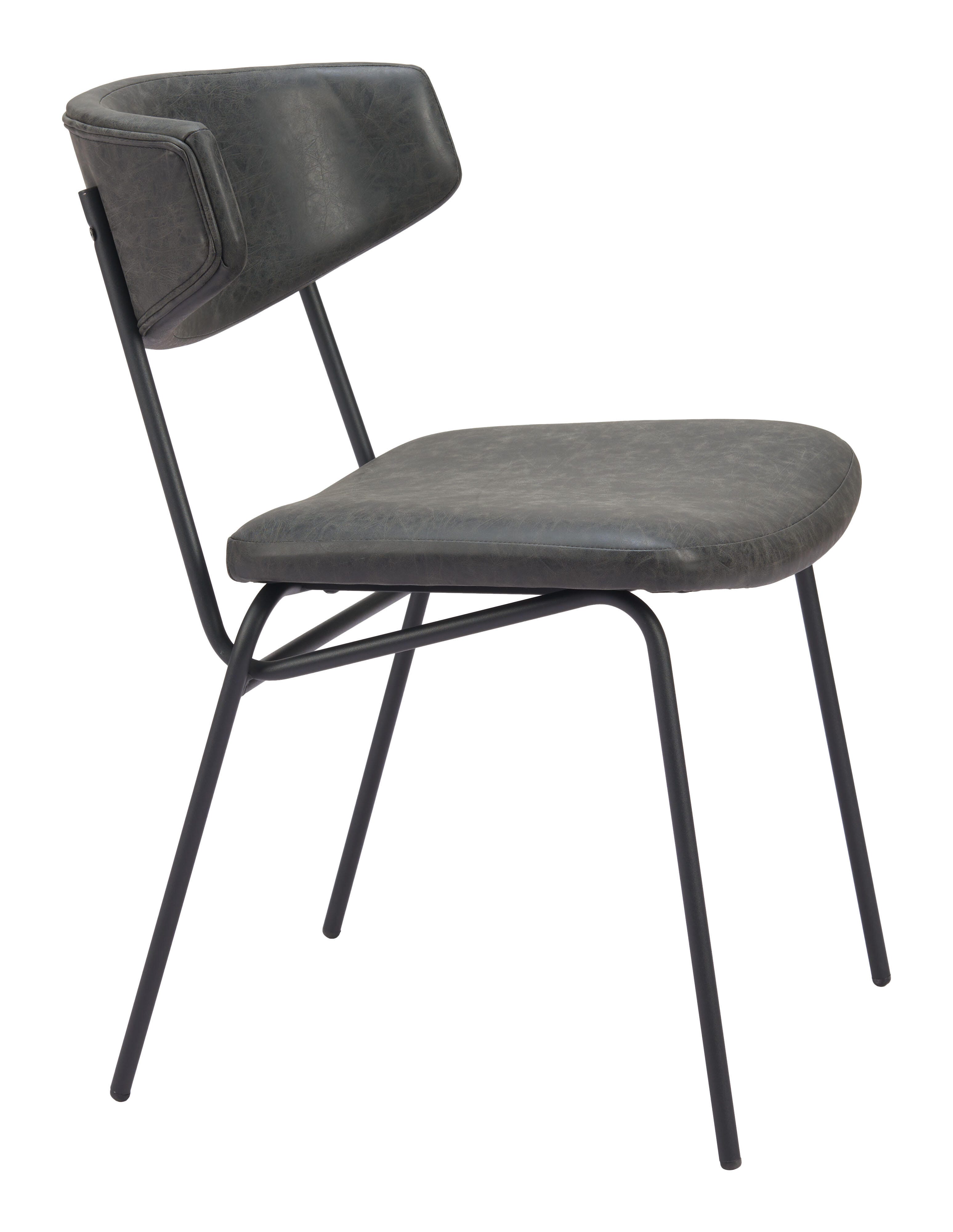 Erika Home Charon Dining Chair, Vintage Black, large