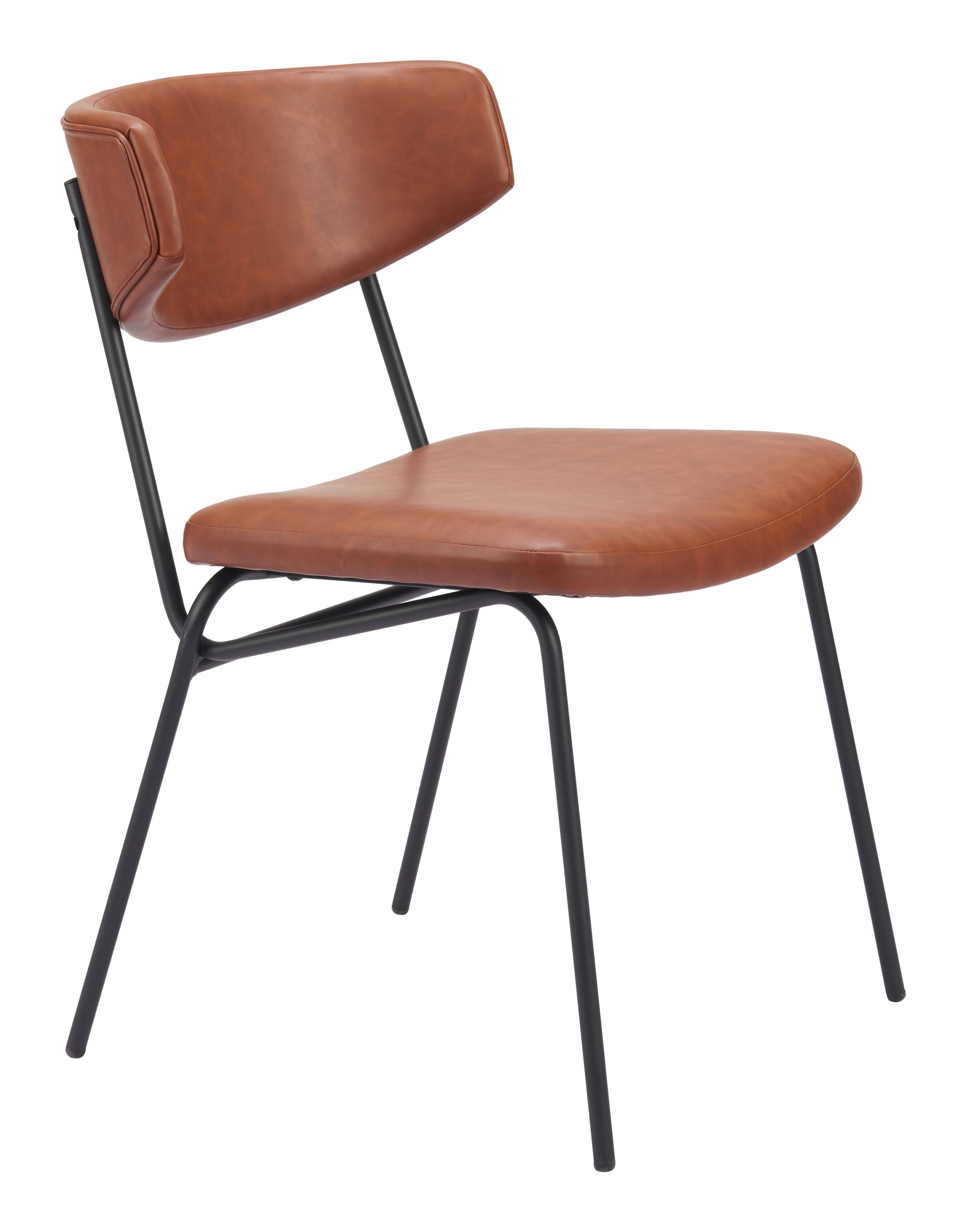 Erika Home Charon Dining Chair, Vintage Brown, large