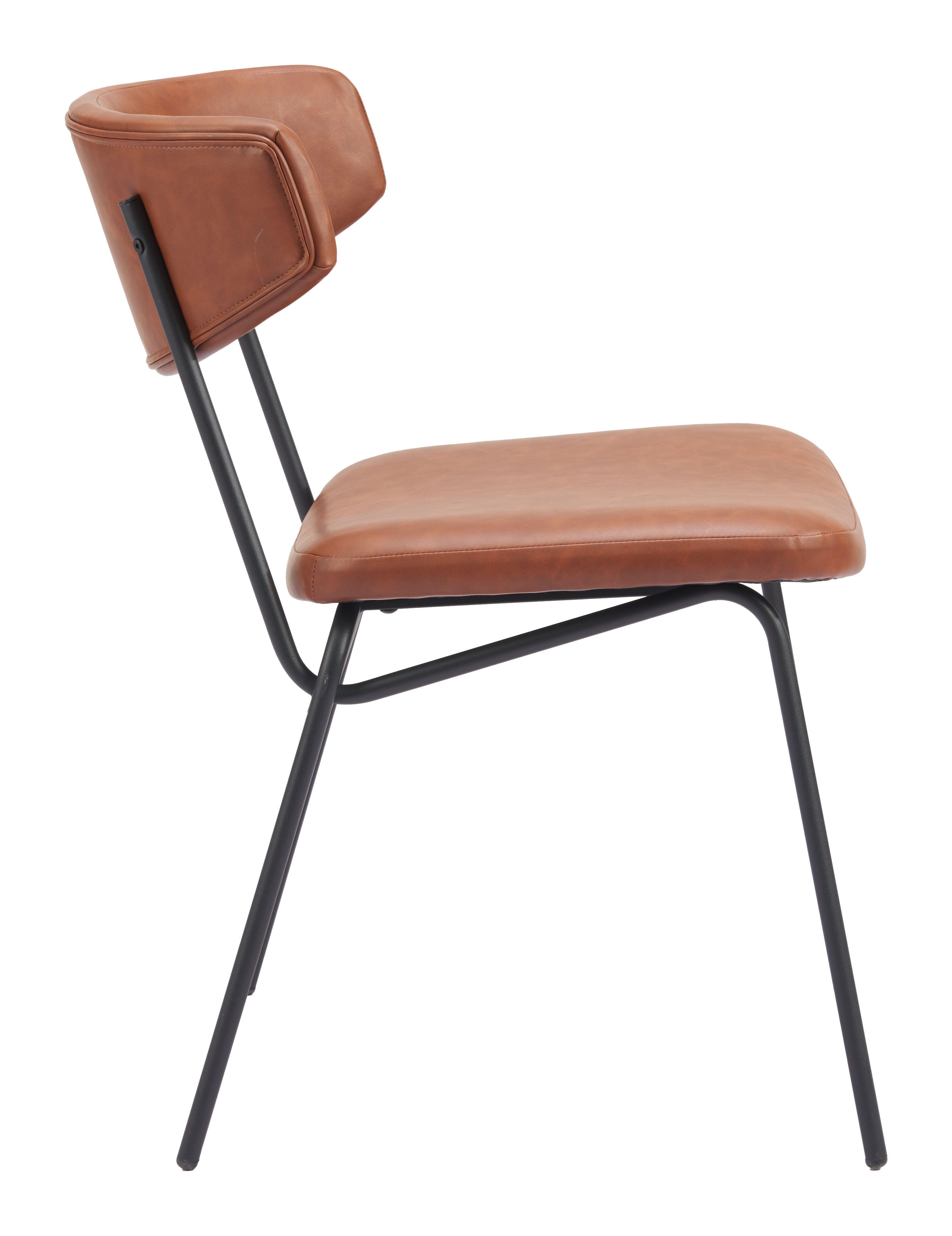 Erika Home Charon Dining Chair, Vintage Brown, large