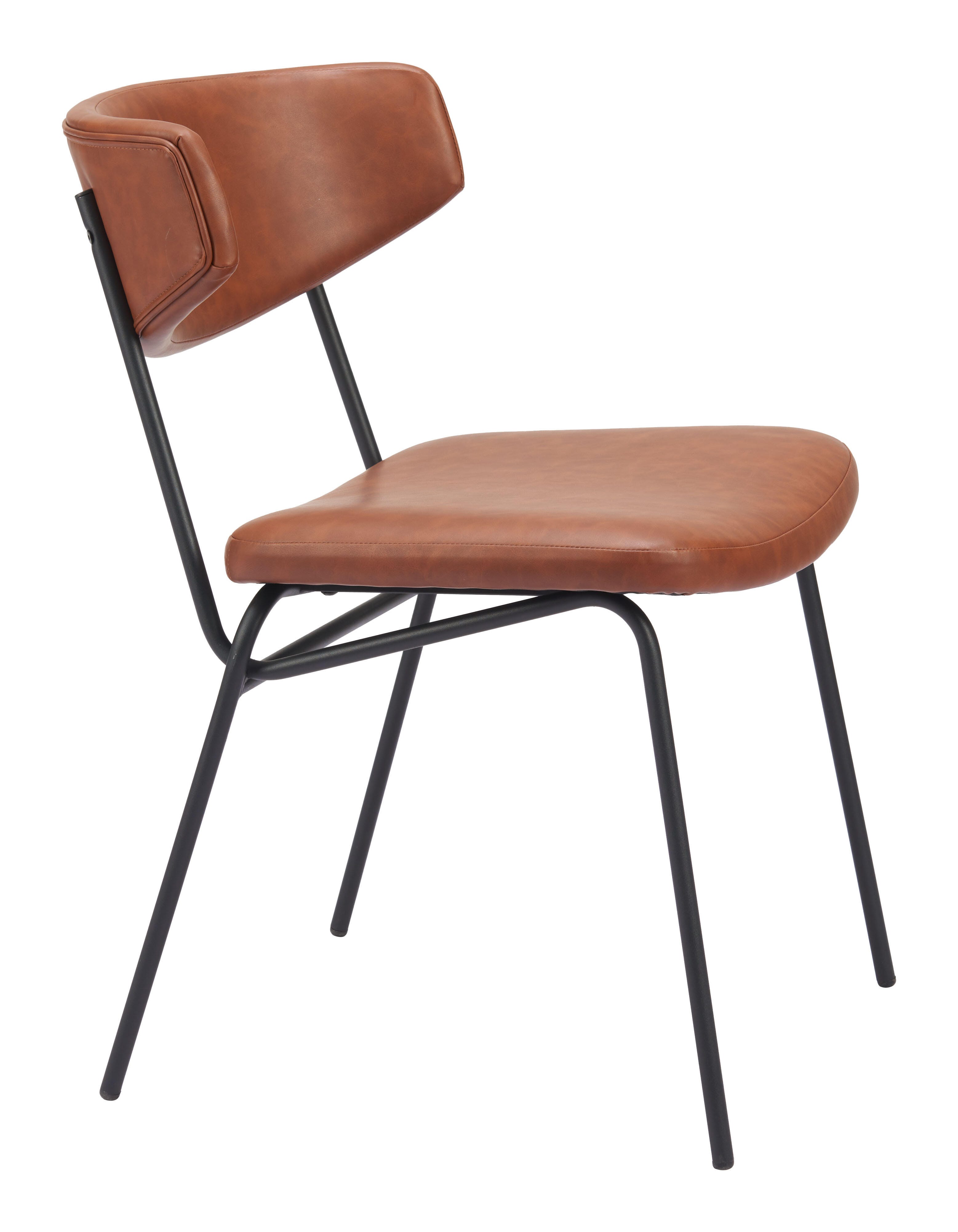 Erika Home Charon Dining Chair, Vintage Brown, large