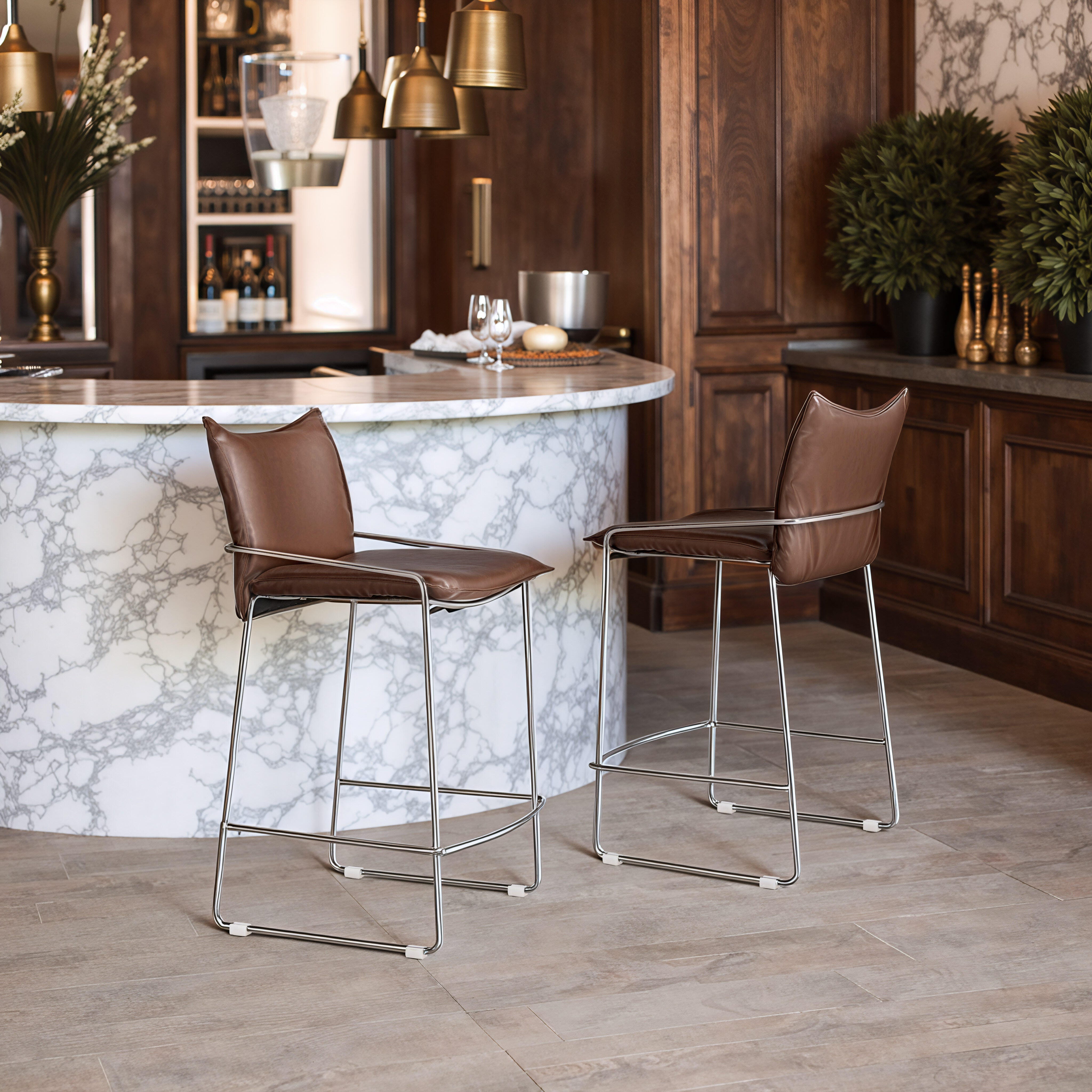 Erika Home Pola Solid Counter Height Bar Stool, , rollover