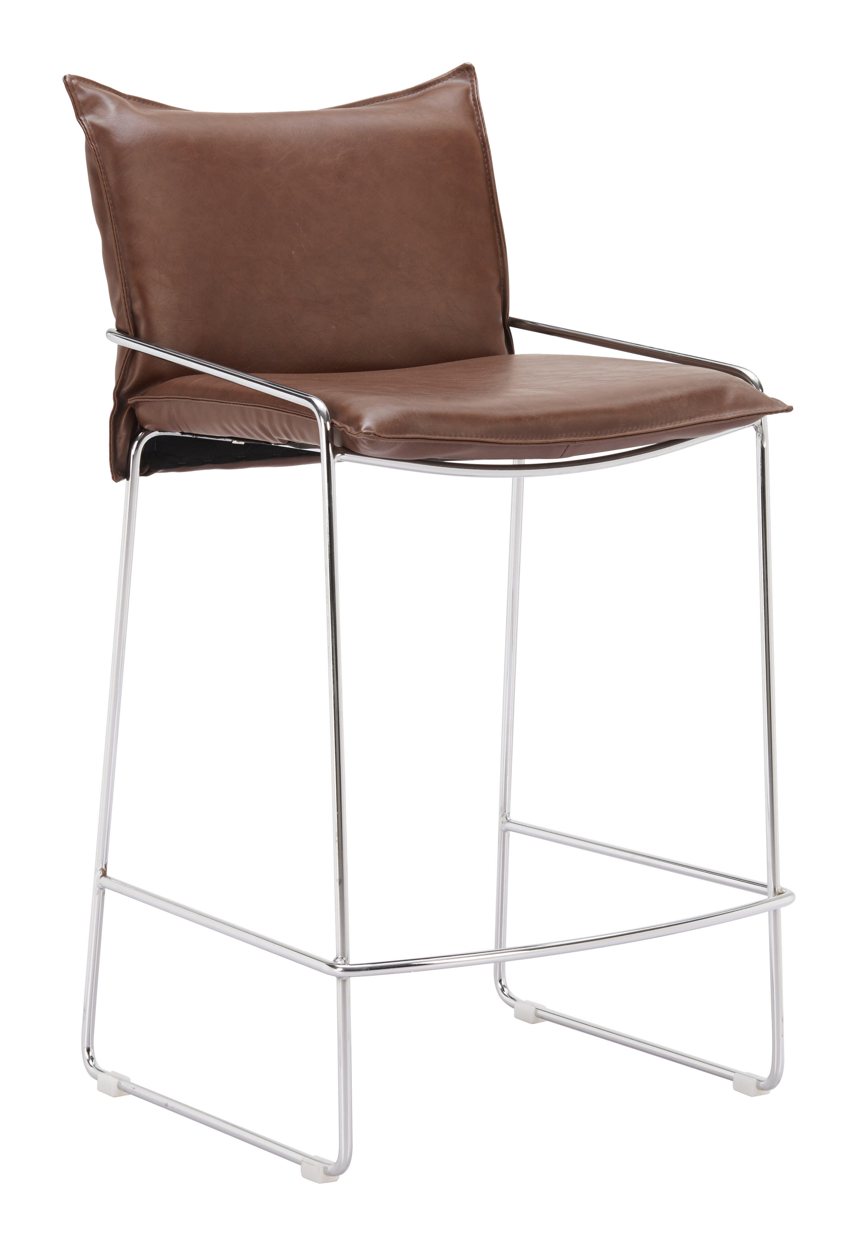Erika Home Pola Solid Counter Height Bar Stool, , large