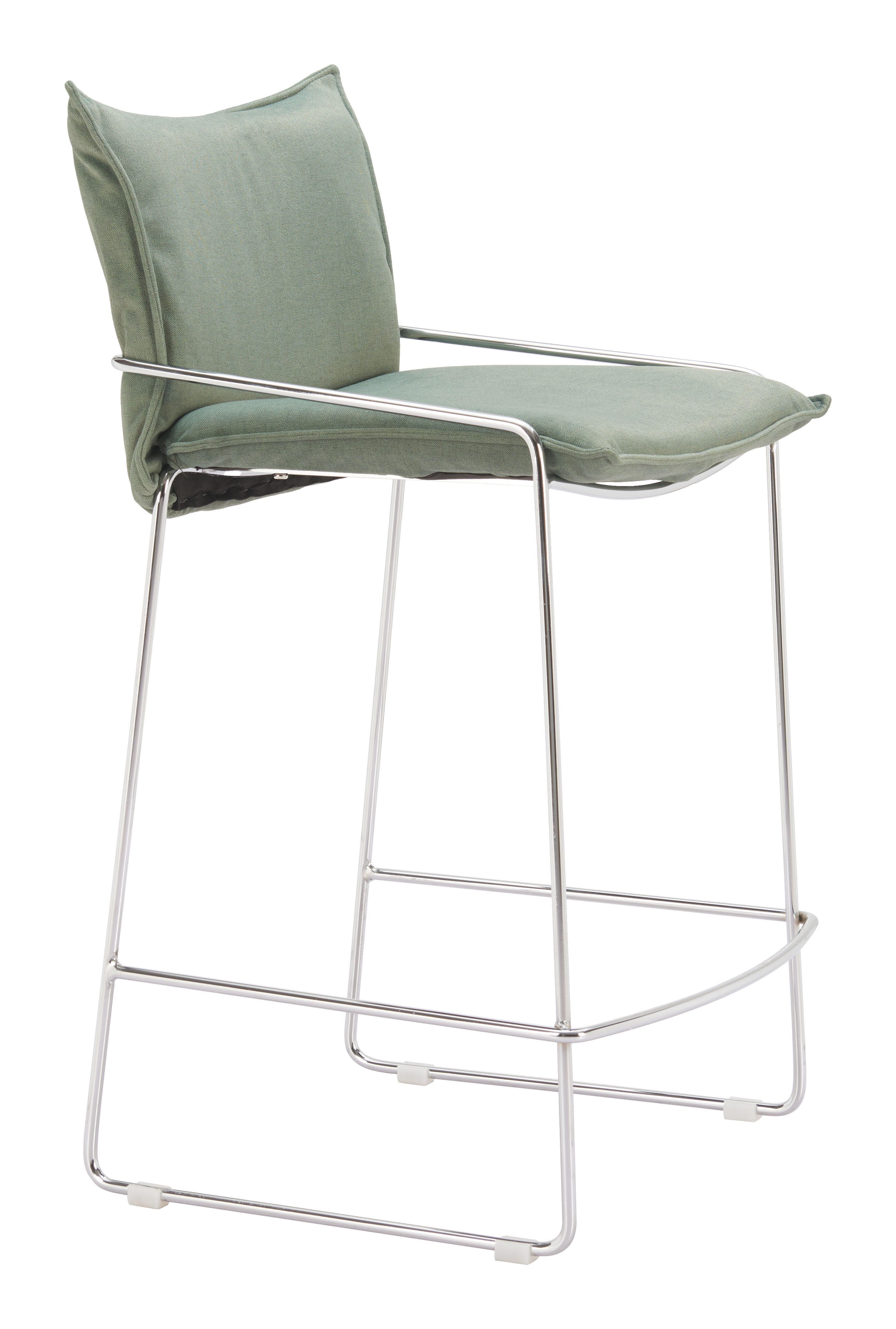 Erika Home Pola Counter Height Bar Stool, Green, large