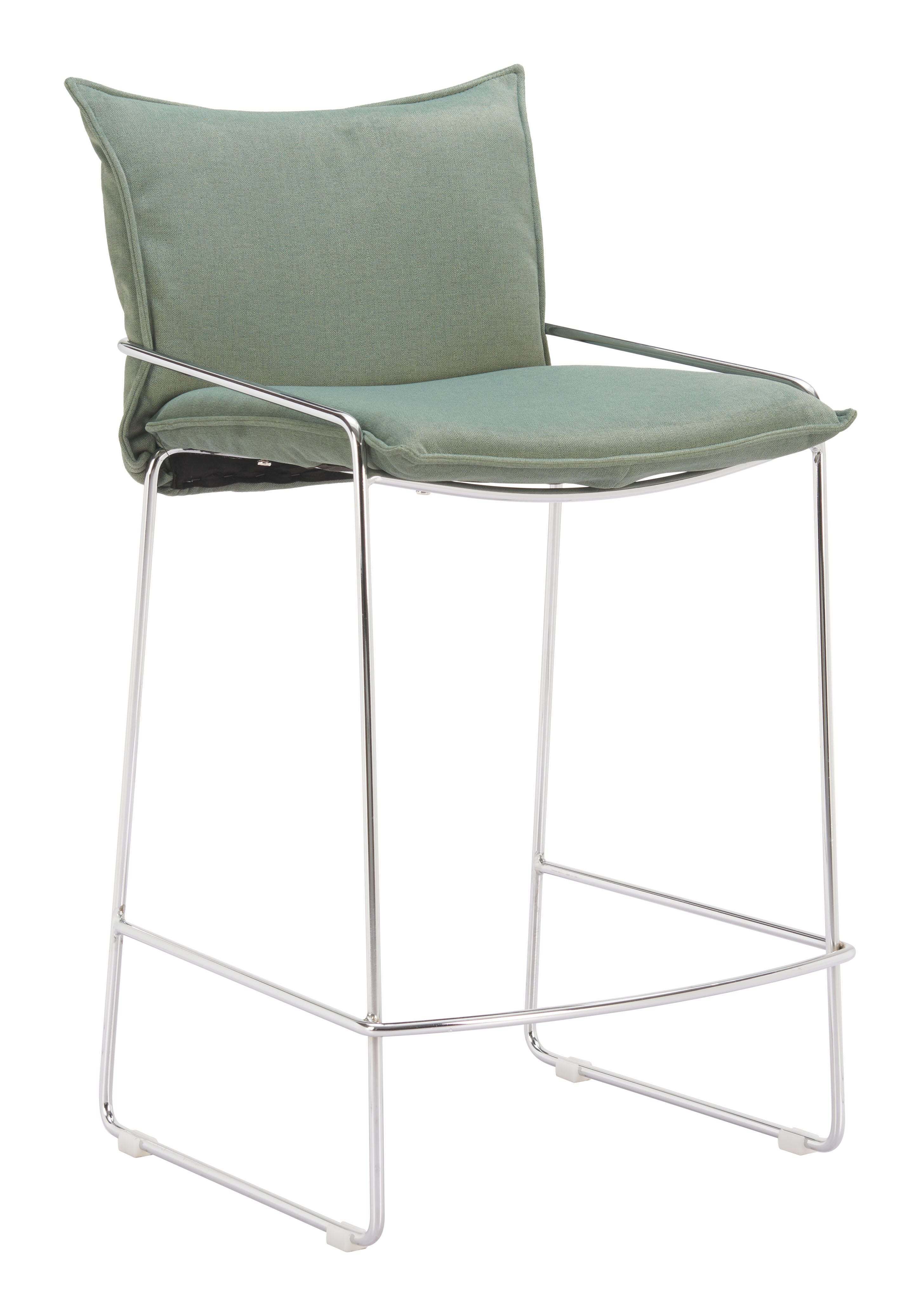 Erika Home Pola Counter Height Bar Stool, Green, large