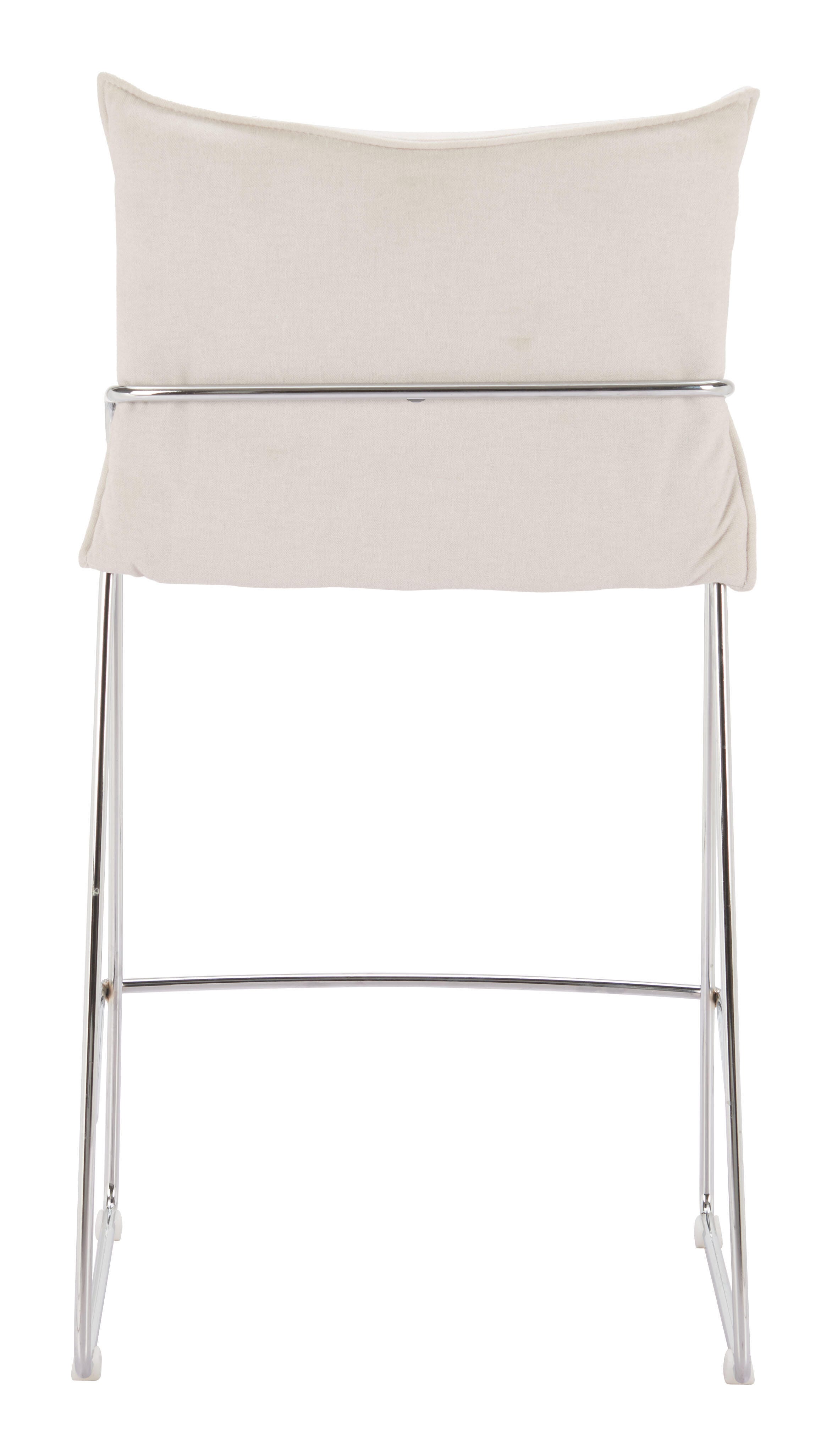 Erika Home Pola Counter Height Bar Stool, White, large
