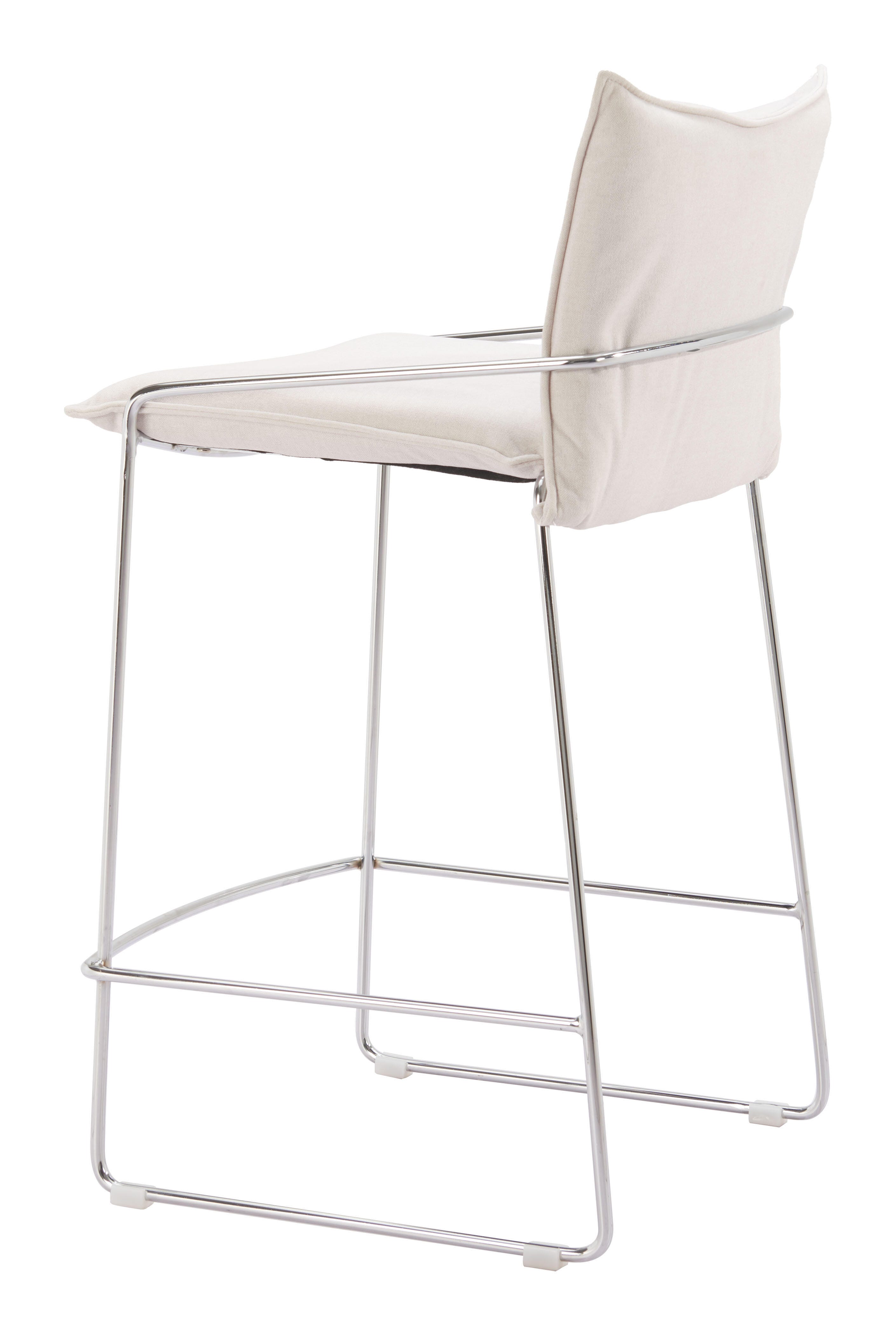 Erika Home Pola Counter Height Bar Stool, White, large