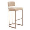 Erika Home Velar Bar Height Bar Stool (Set of 2), Beige, large