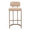 Erika Home Velar Bar Height Bar Stool (Set of 2), Beige, large
