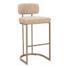 Erika Home Velar Bar Height Bar Stool (Set of 2), Beige, large