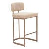 Erika Home Velar Counter Height Bar Stool (Set of 2), Beige, large