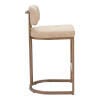 Erika Home Velar Counter Height Bar Stool (Set of 2), Beige, large