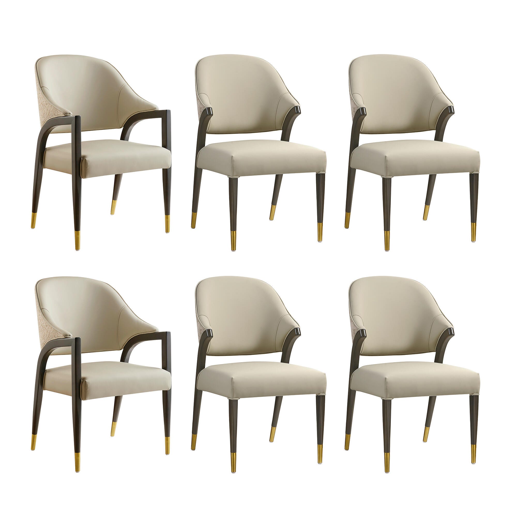 Manhattan Comfort Collette Dining Chair, Stone Gray, large