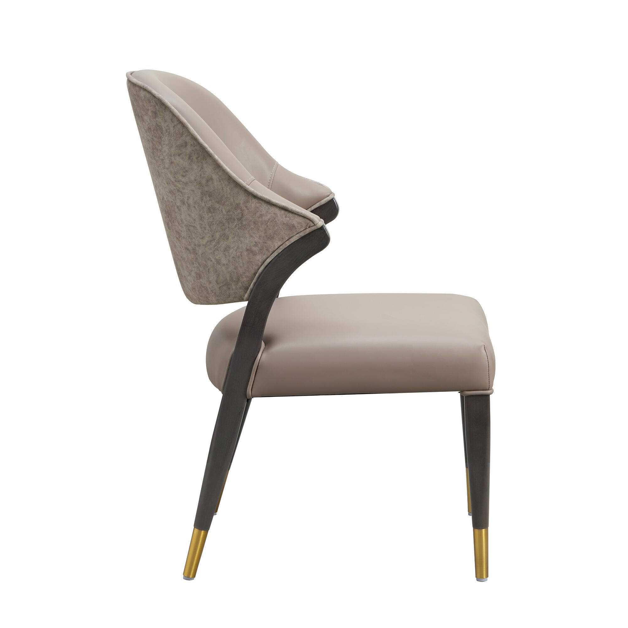 Manhattan Comfort Collette Dining Chair, Taupe, large
