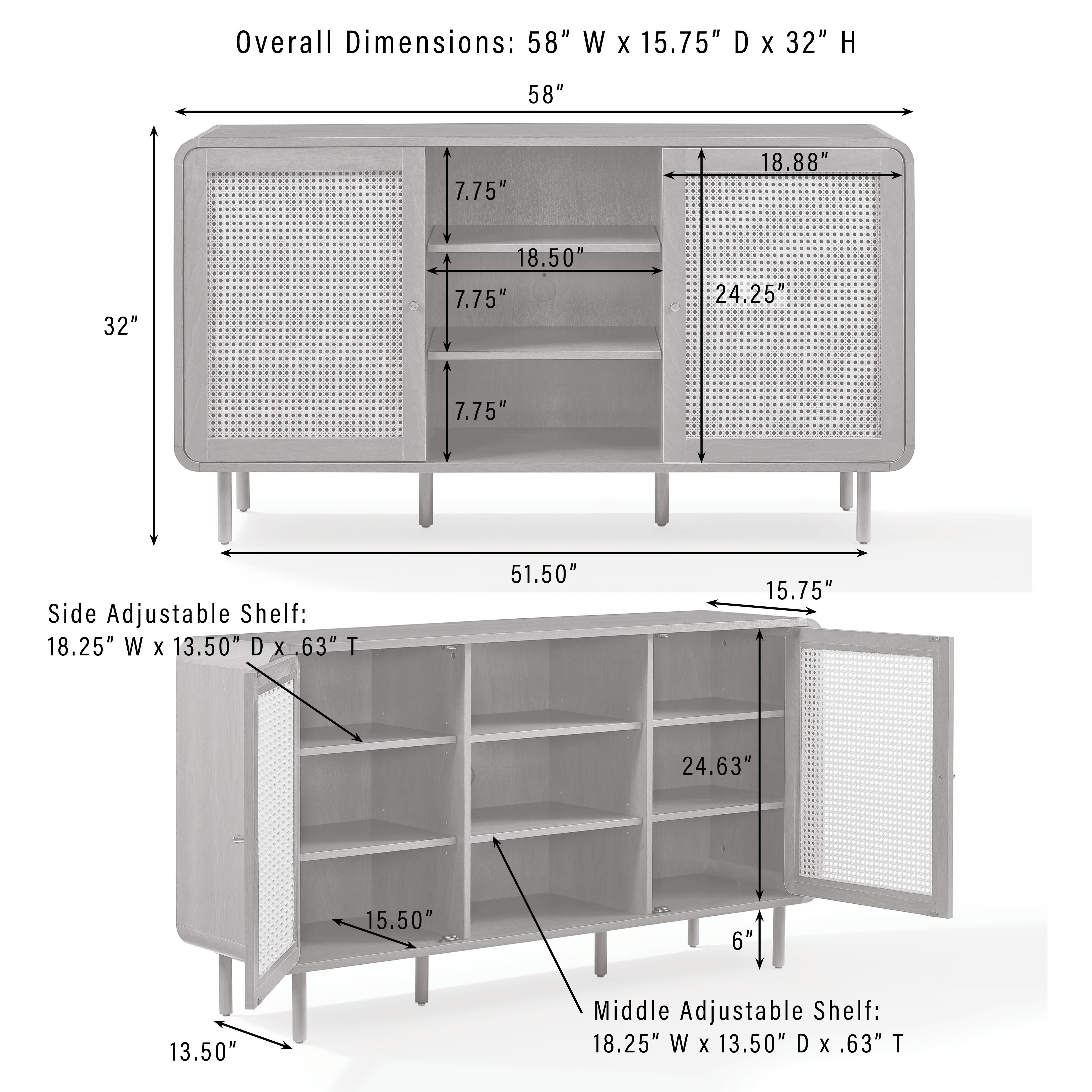 Crosley Furniture Nora Sideboard, , large