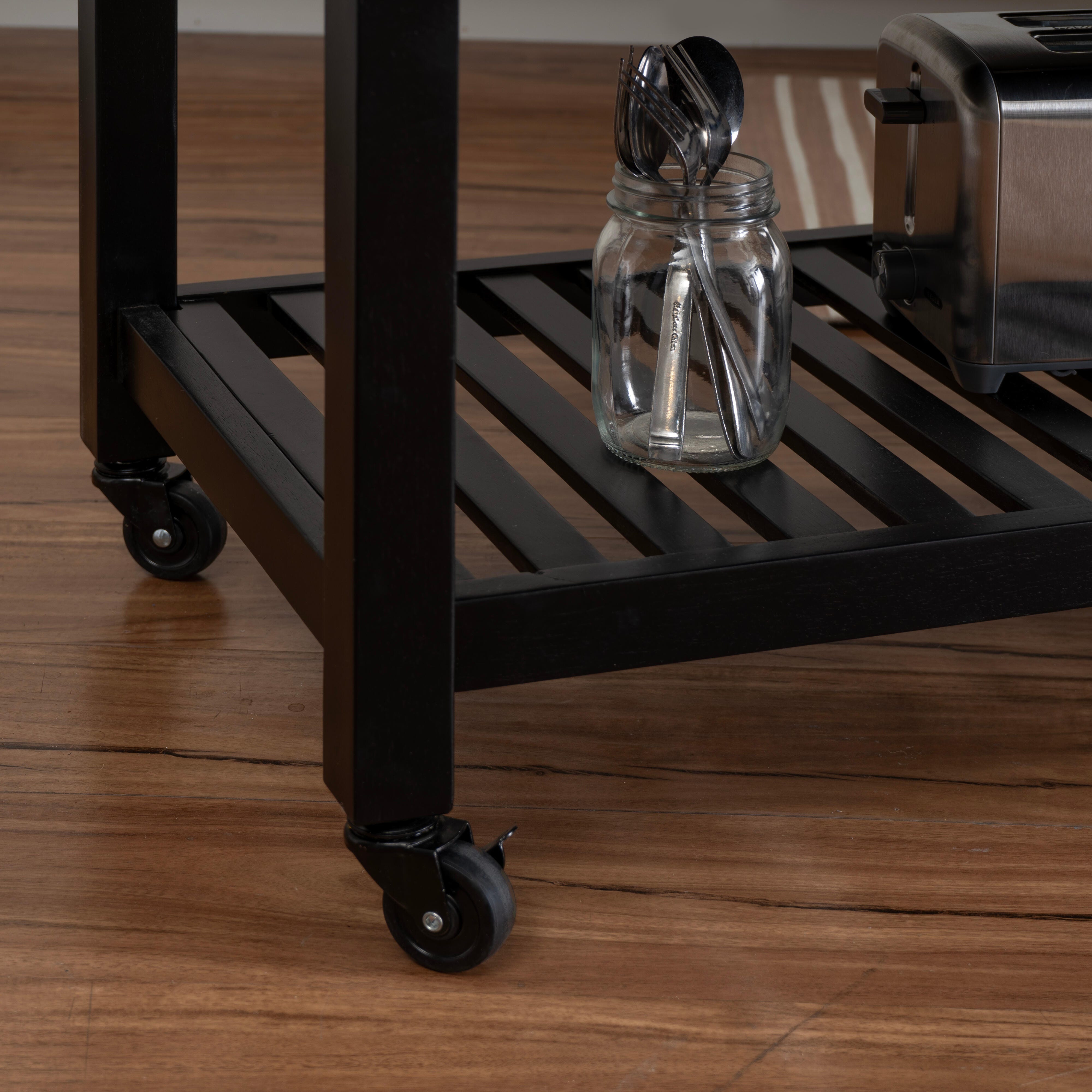 Linon Kip Solid Kitchen Cart, , large