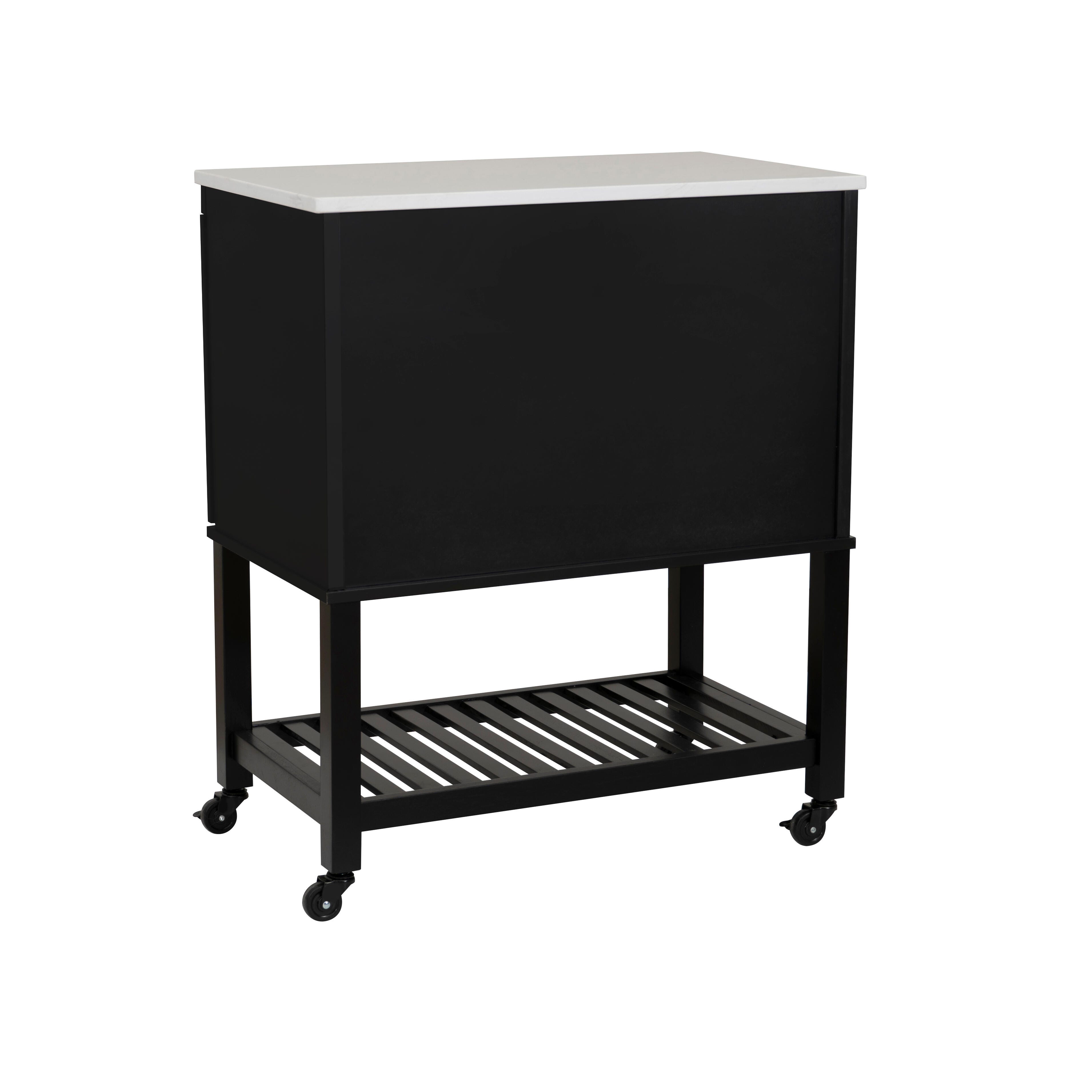 Linon Kip Solid Kitchen Cart, , large
