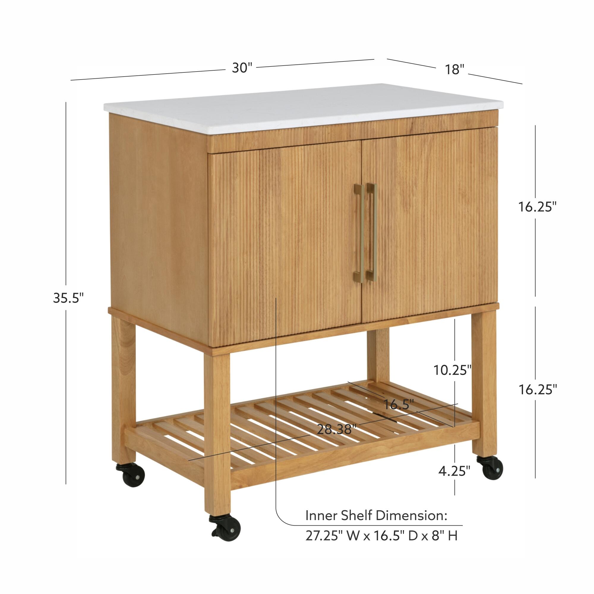 Linon Kip Kitchen Cart, , large