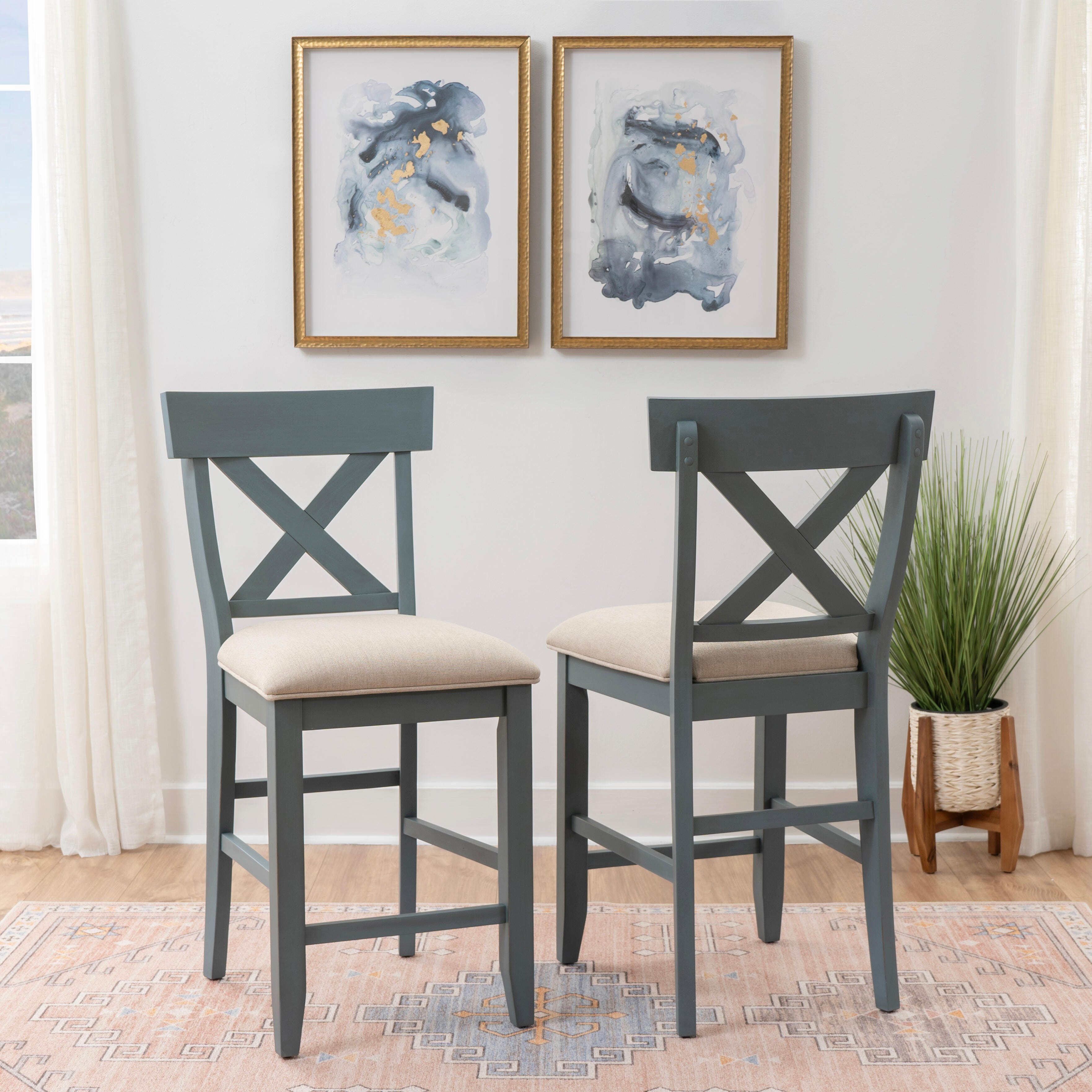 Linon Belsey Counter Height Bar Stool (Set of 2), , rollover