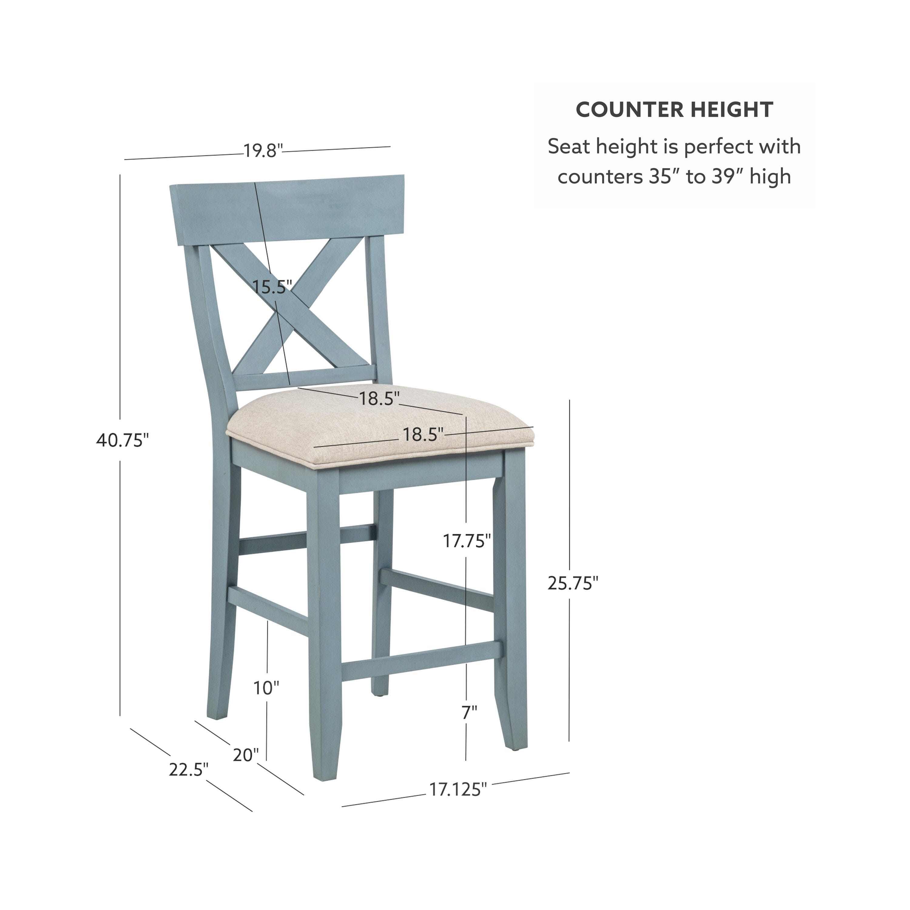 Linon Belsey Counter Height Bar Stool (Set of 2), , large