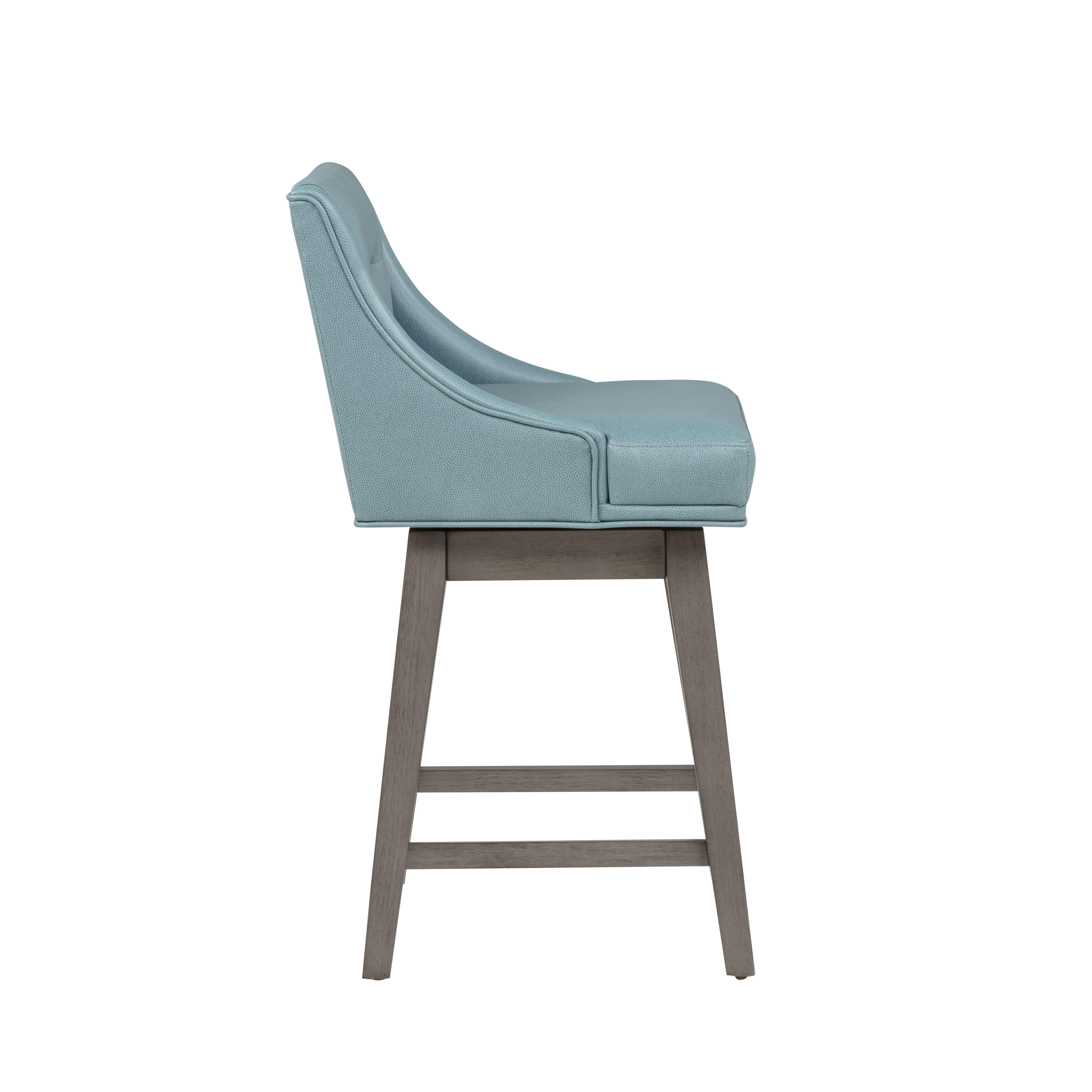Linon Bastille Counter Height Bar Stool, Light Blue/Gray, large