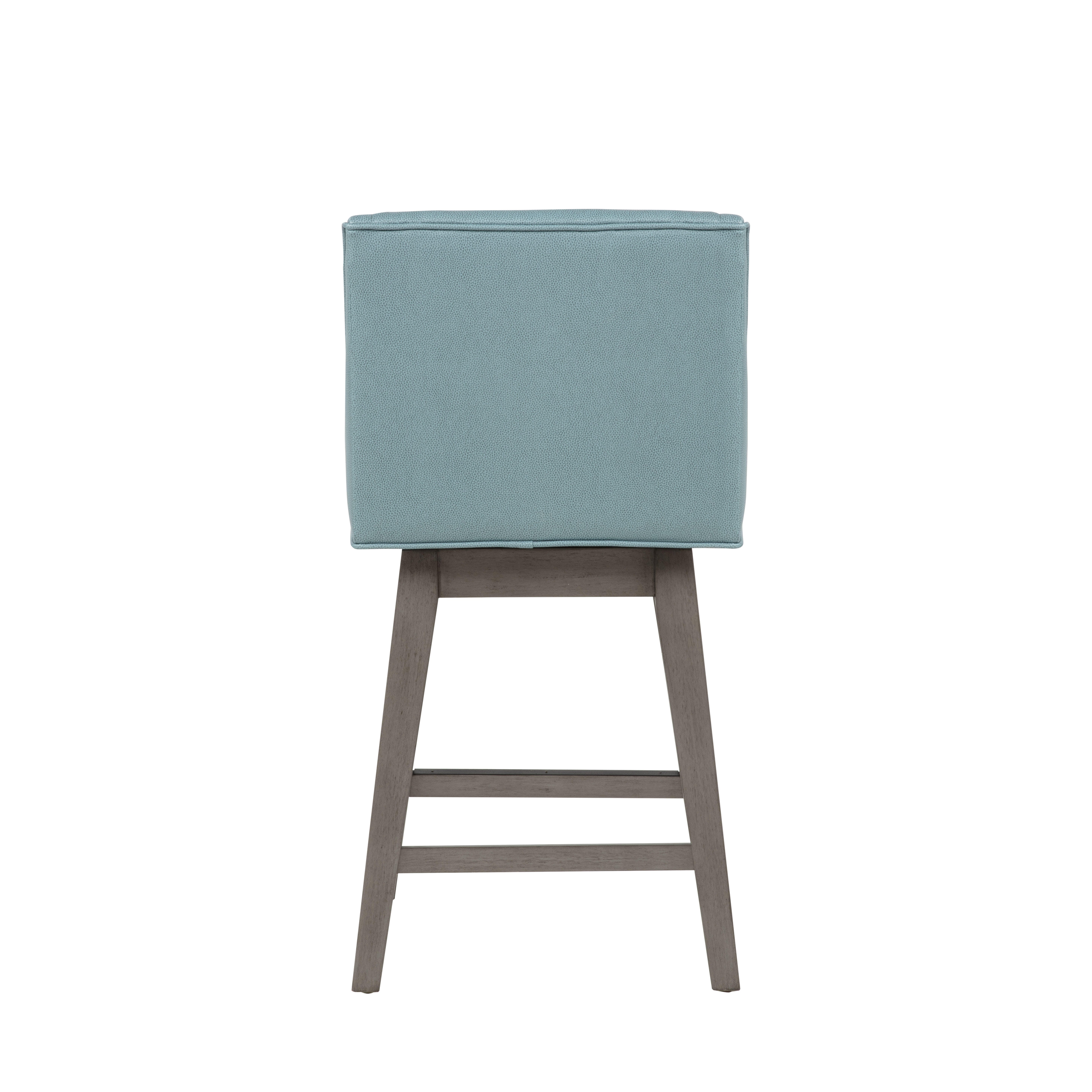 Linon Bastille Counter Height Bar Stool, Light Blue/Gray, large