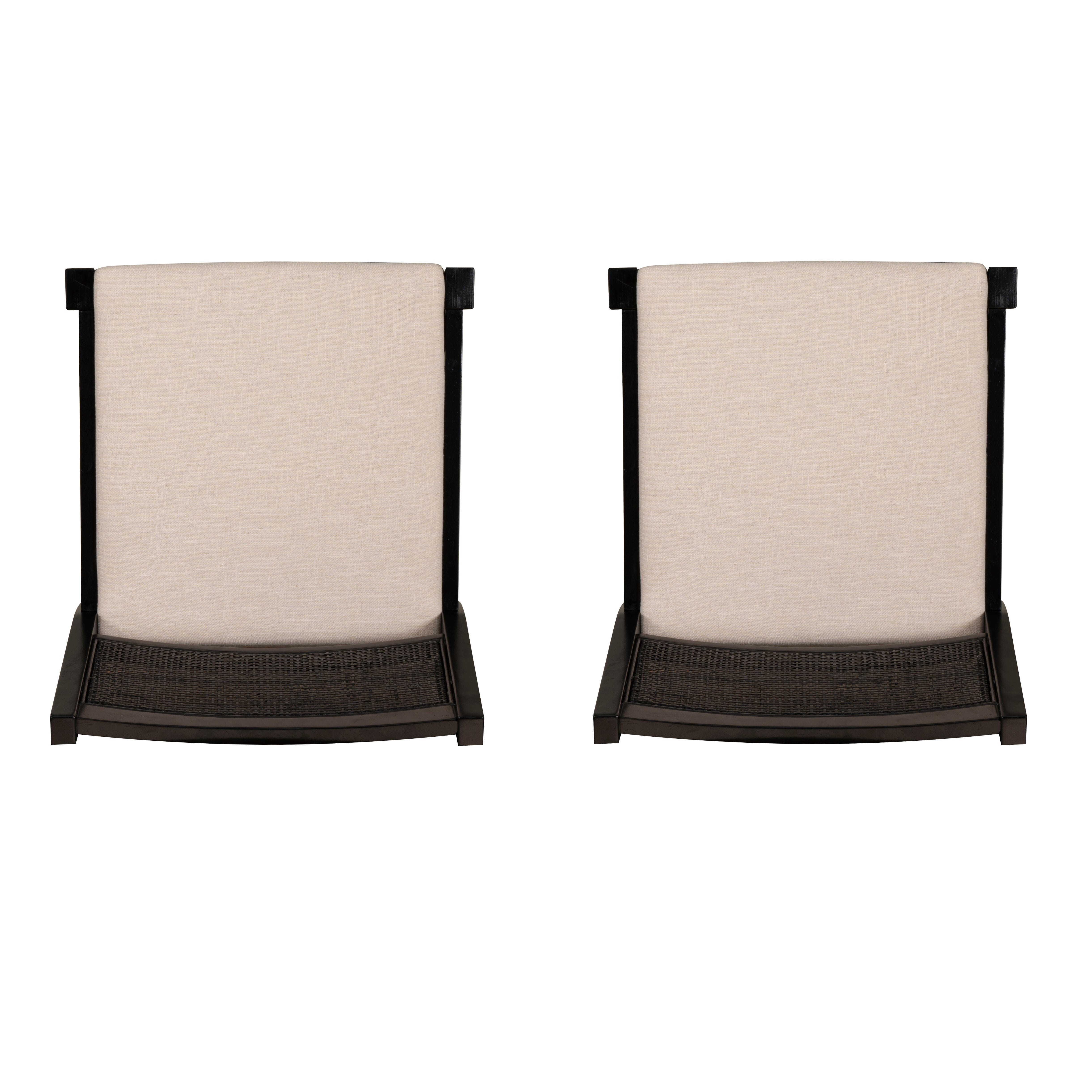 Linon Pacey Counter Height Bar Stool (Set of 2), Black, large