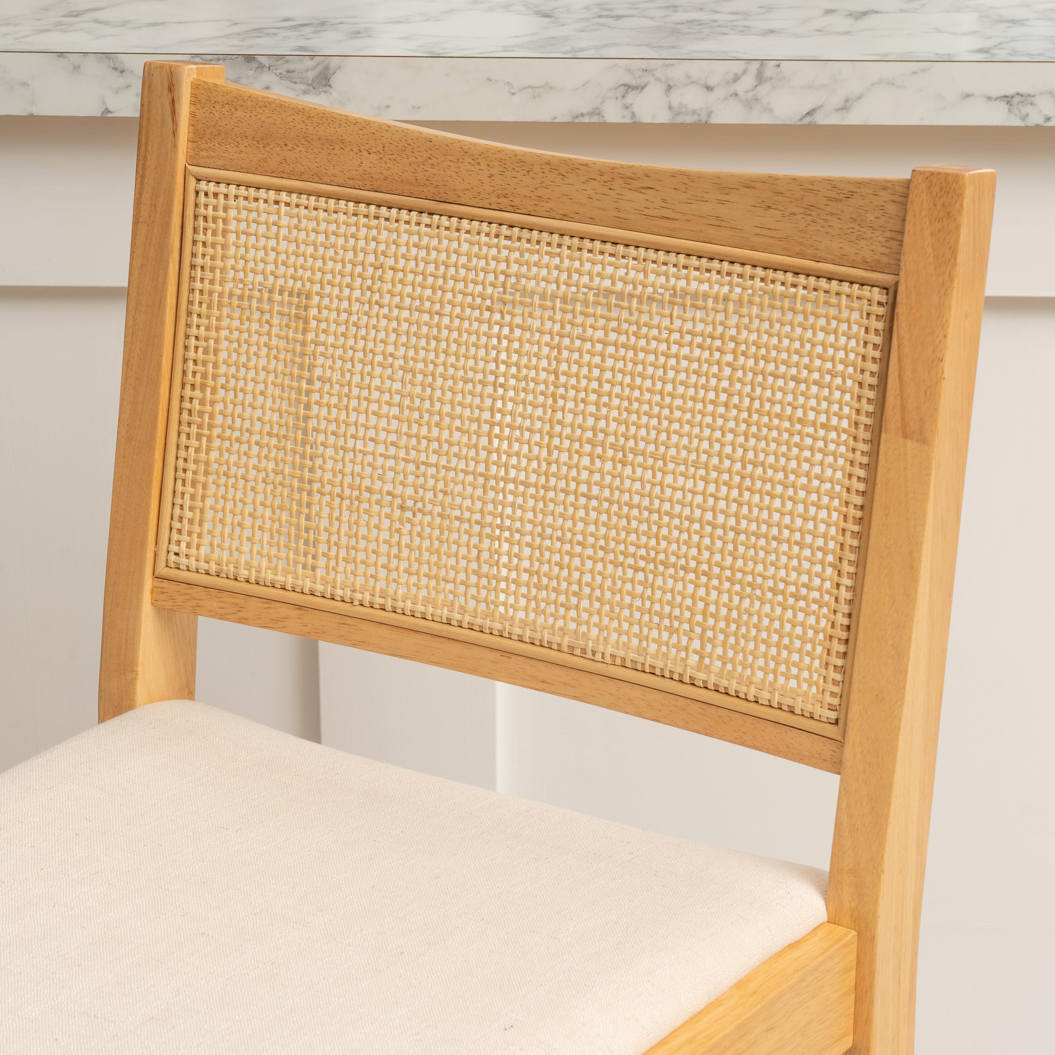 Linon Pacey Counter Height Bar Stool (Set of 2), Natural, large