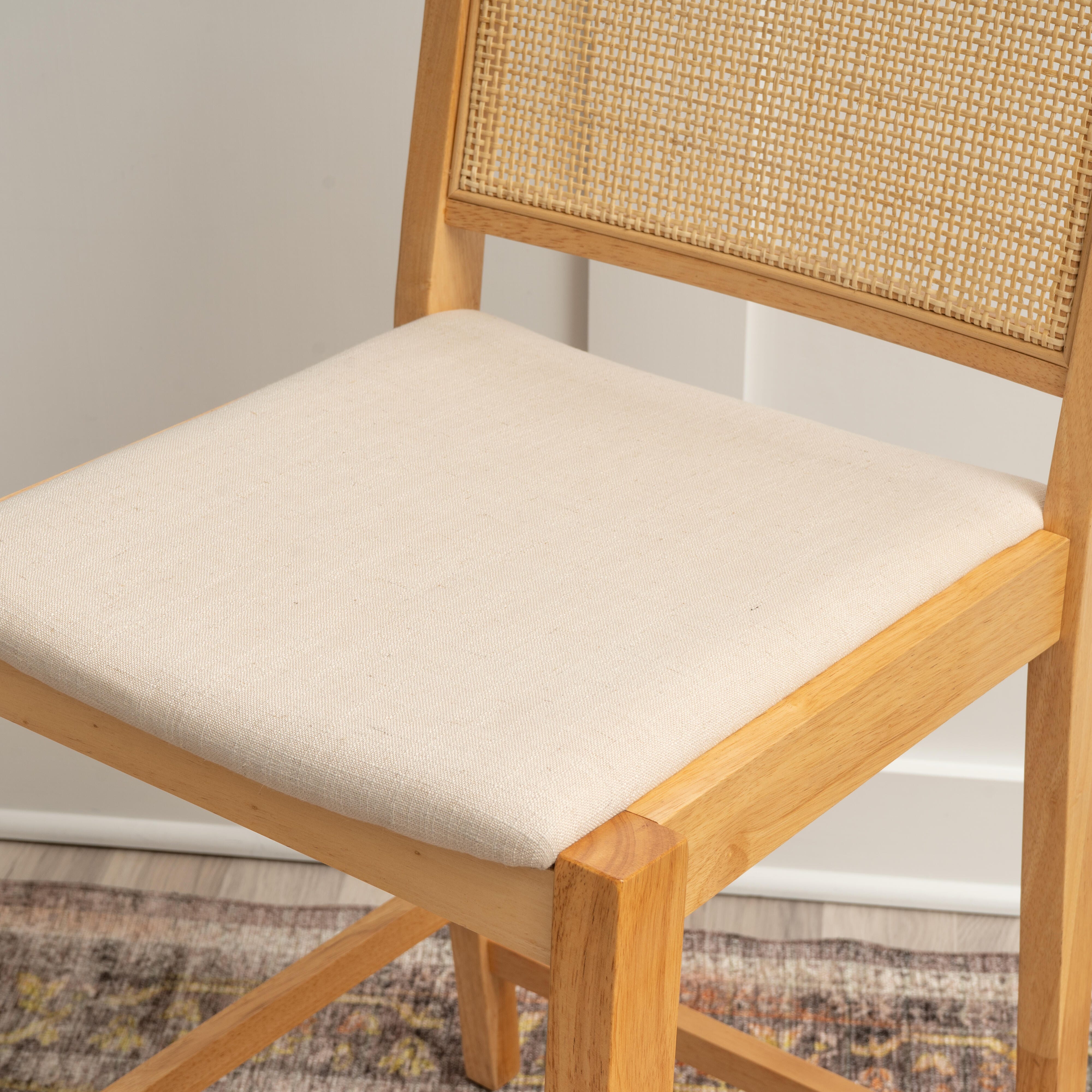 Linon Pacey Counter Height Bar Stool (Set of 2), Natural, large