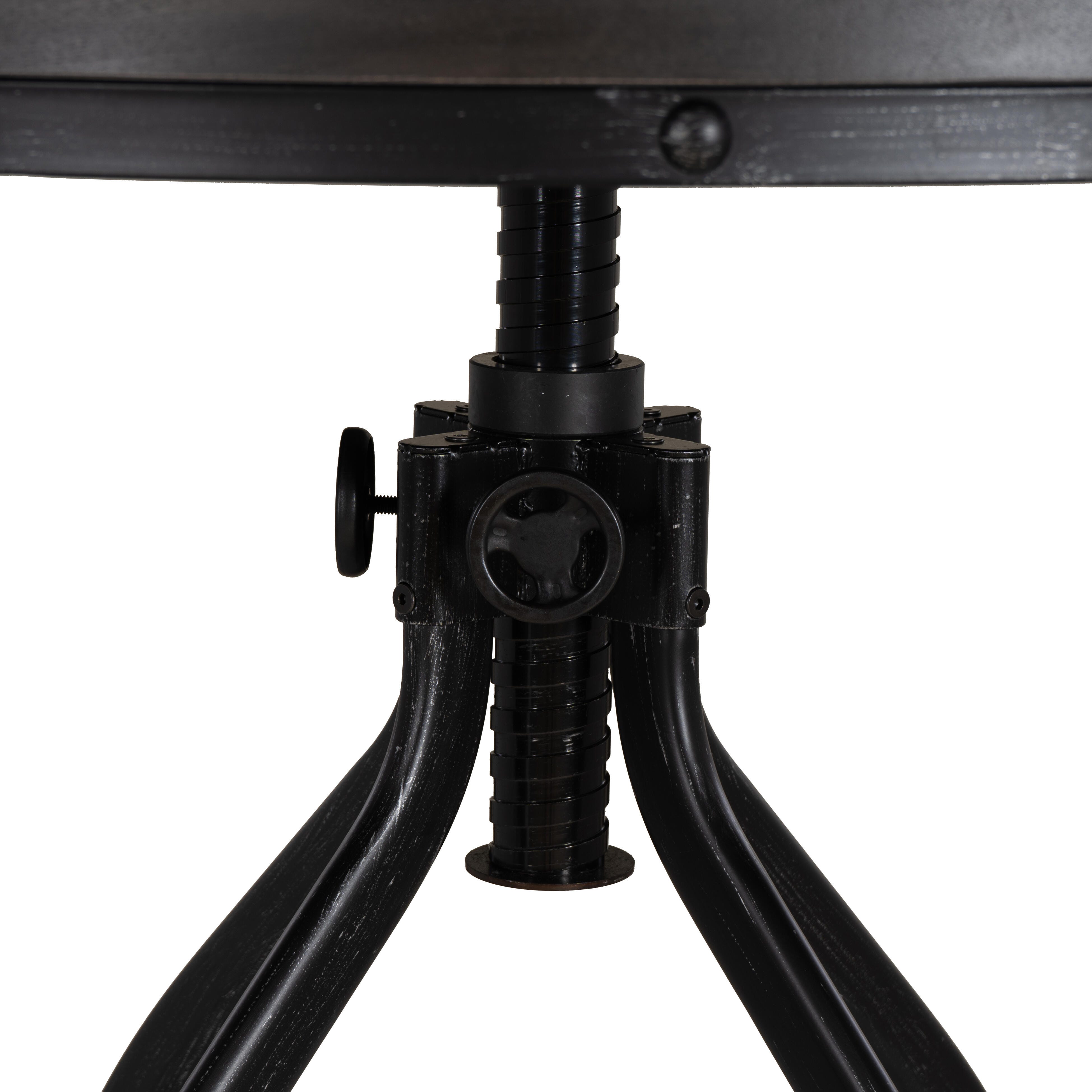 Linon Lawson Adjustable Bar Table, Gray/Black, large