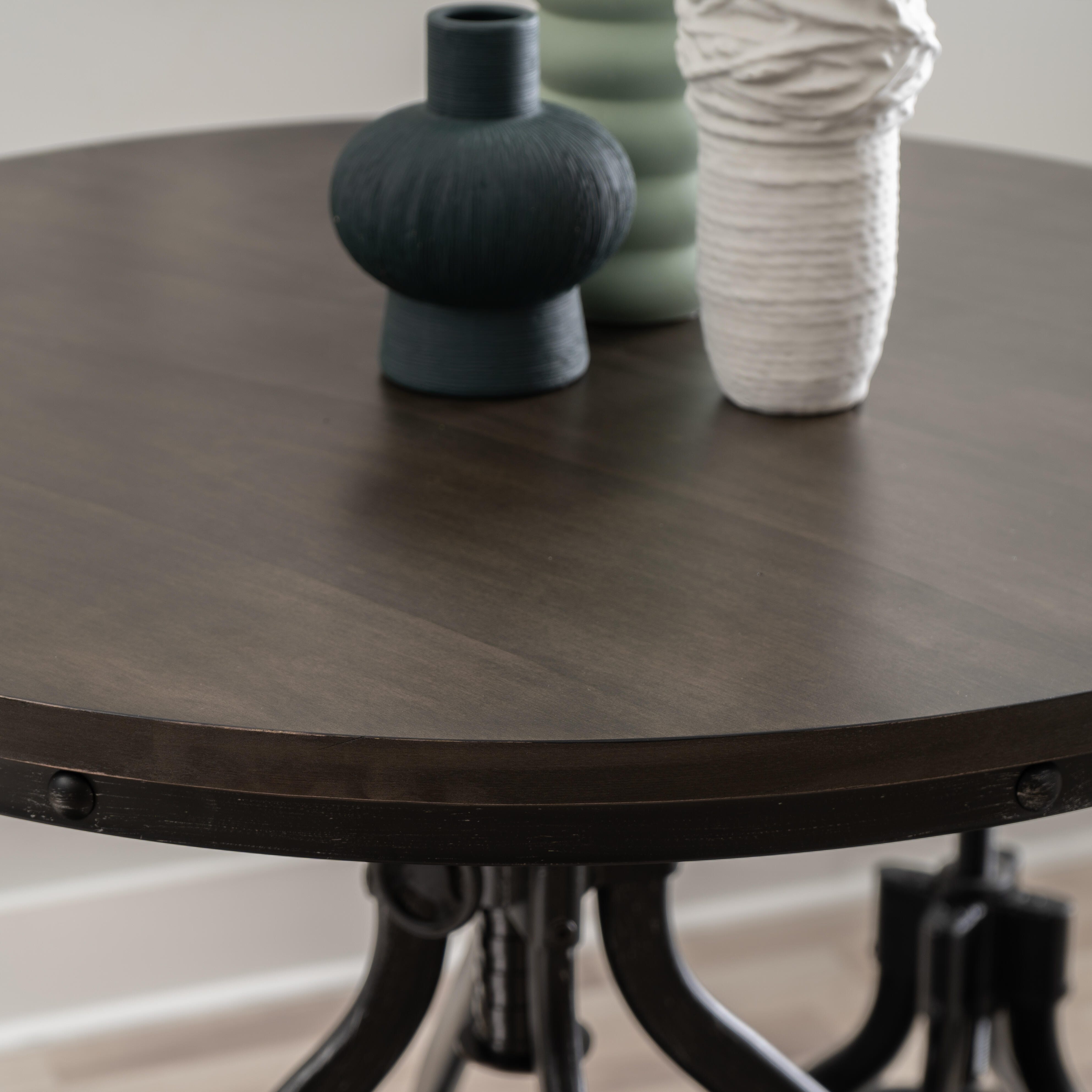 Linon Lawson Adjustable Bar Table, Gray/Black, large