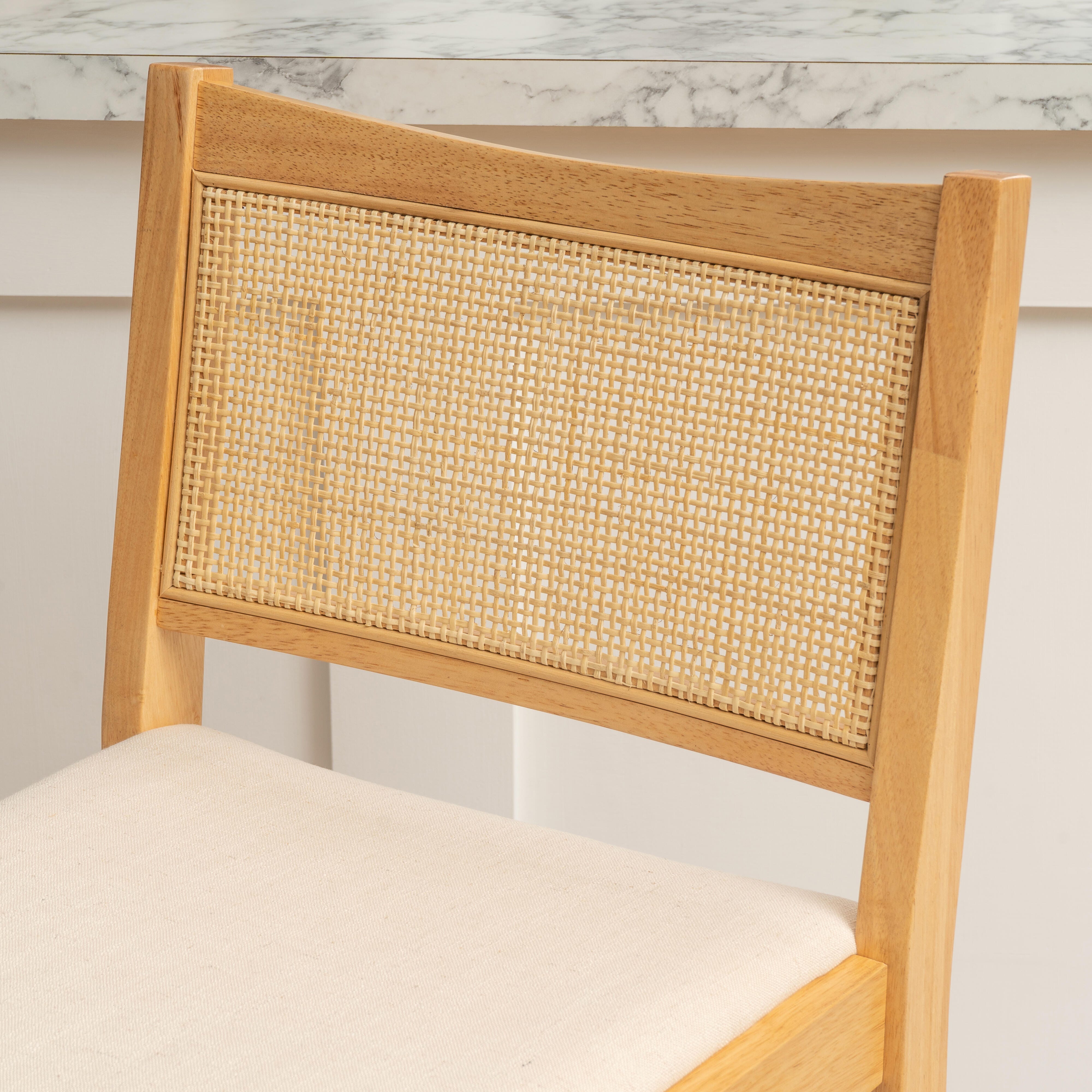 Linon Pacey Bar Height Bar Stool (Set of 2), Natural, large