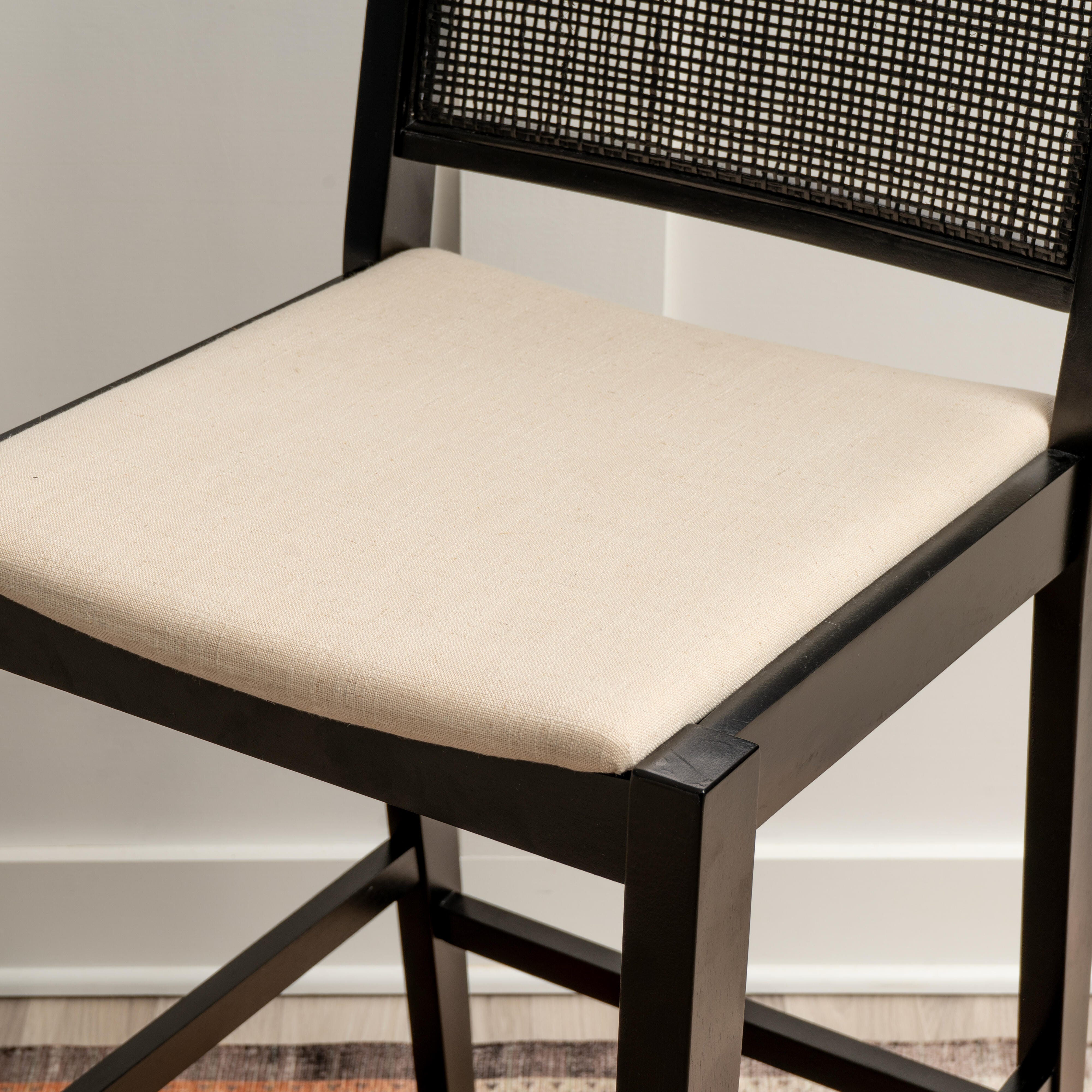 Linon Pacey Bar Height Bar Stool (Set of 2), Black, large