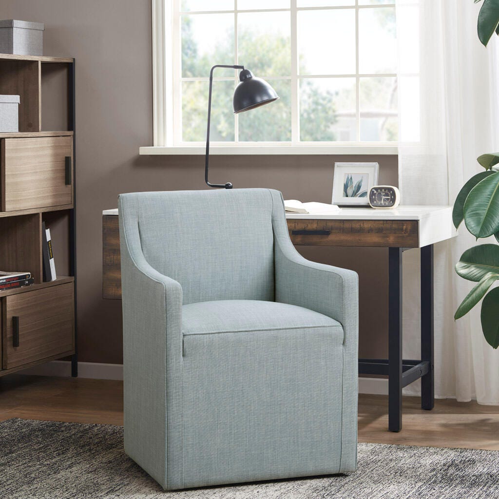 Madison Park Charlotte Dining Chair, Blue, large