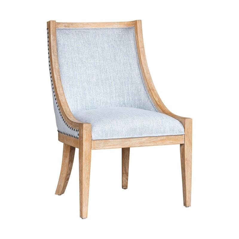 Martha Stewart Elmcrest Dining Chair, Light Blue/Tan, large