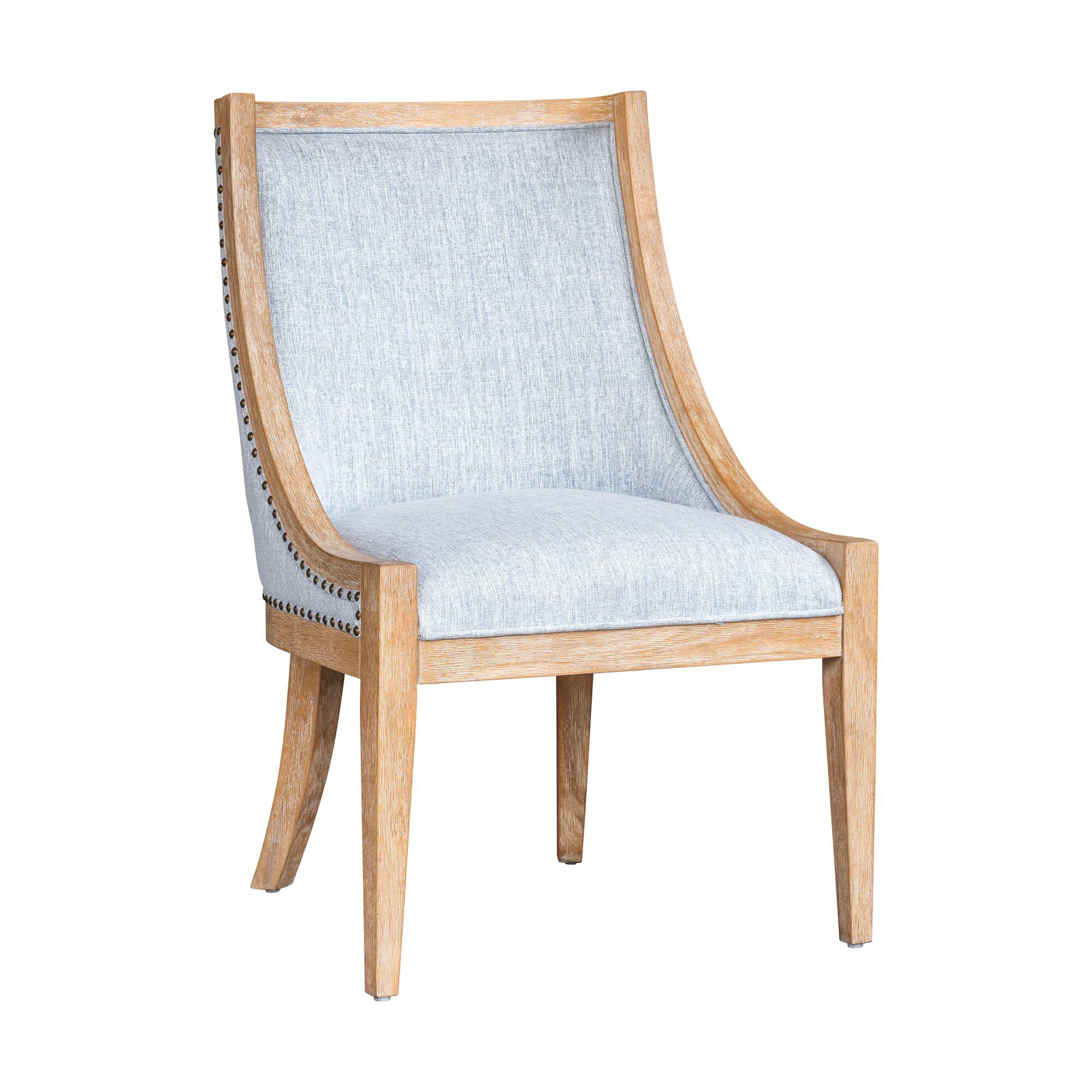 Martha Stewart Elmcrest Dining Chair, Light Blue/Tan, large