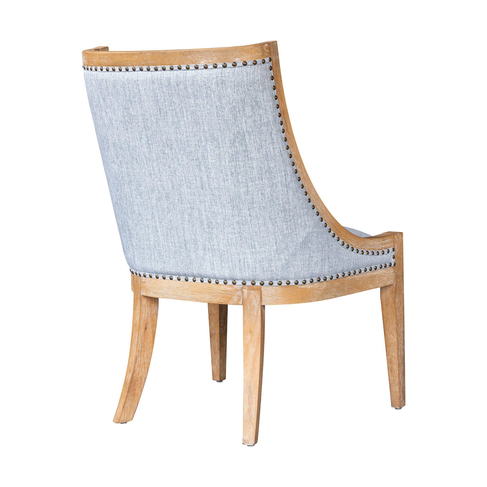 Martha Stewart Elmcrest Dining Chair, Light Blue/Tan, large